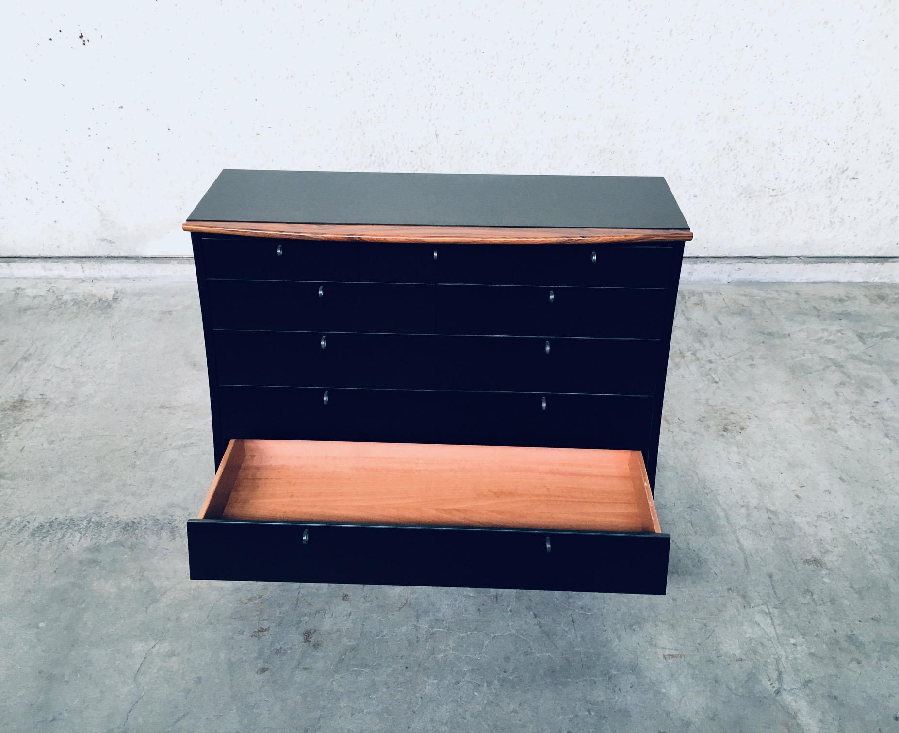 Wood Postmodern Design Chest of Drawers by Umberto Asnago for Giorgetti, Italy 1980's For Sale