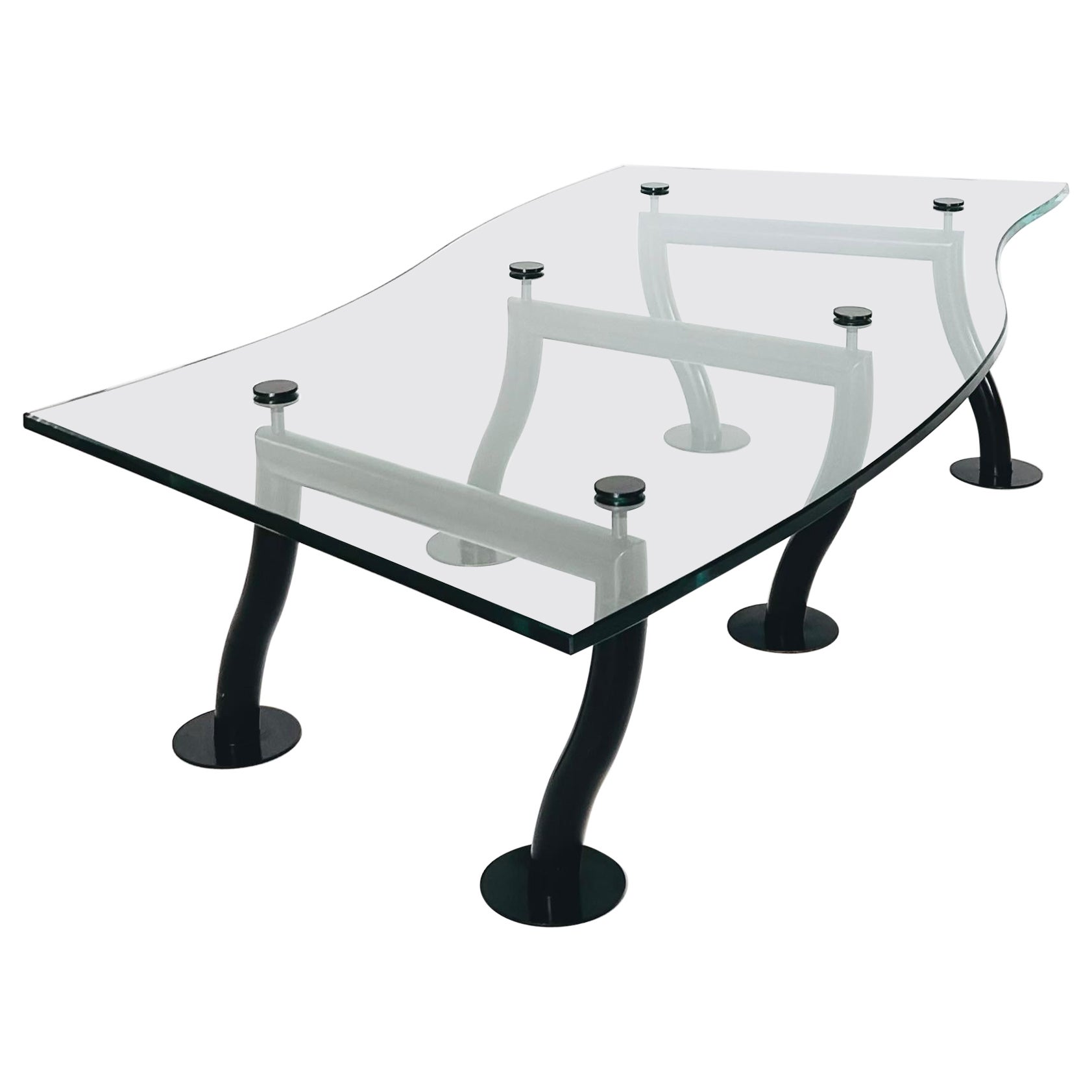 mesa de centro de diseño postmoderno, años 80