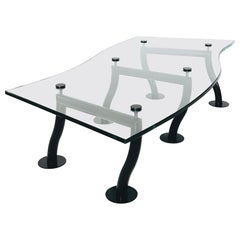 mesa de centro de diseño postmoderno, años 80