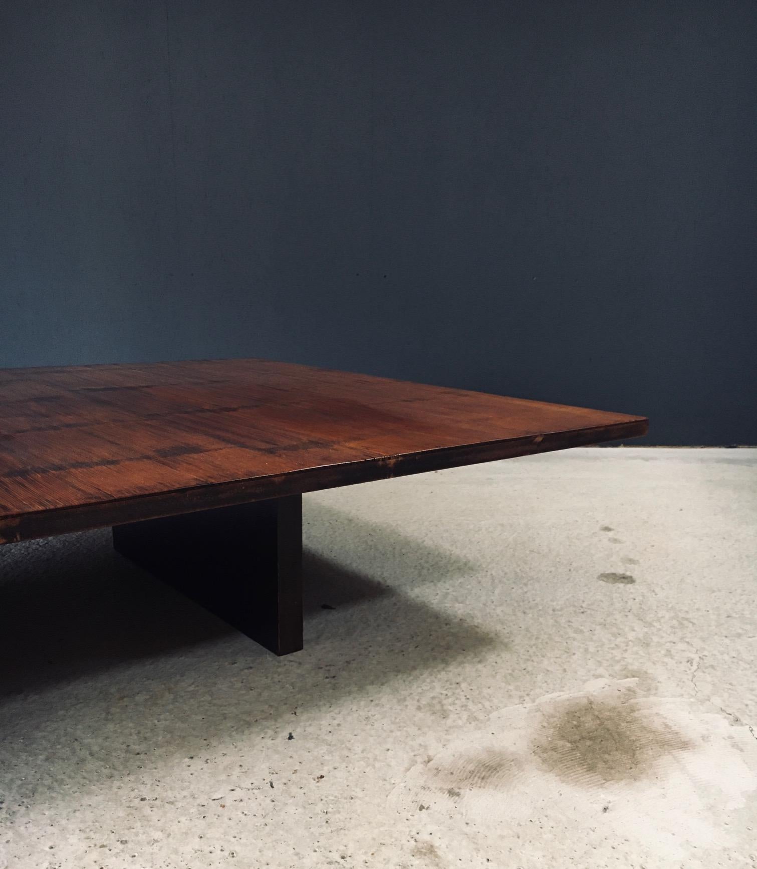 Tavolino da caffè di design postmoderno in bambù di Axel Vervoordt, Belgio anni '80 4