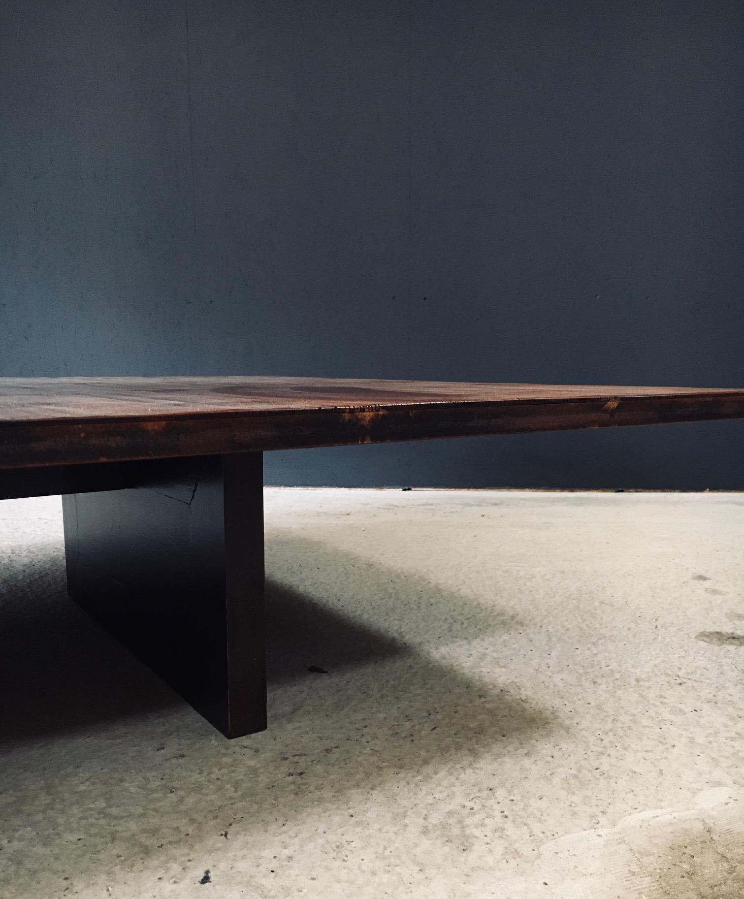 Tavolino da caffè di design postmoderno in bambù di Axel Vervoordt, Belgio anni '80 6