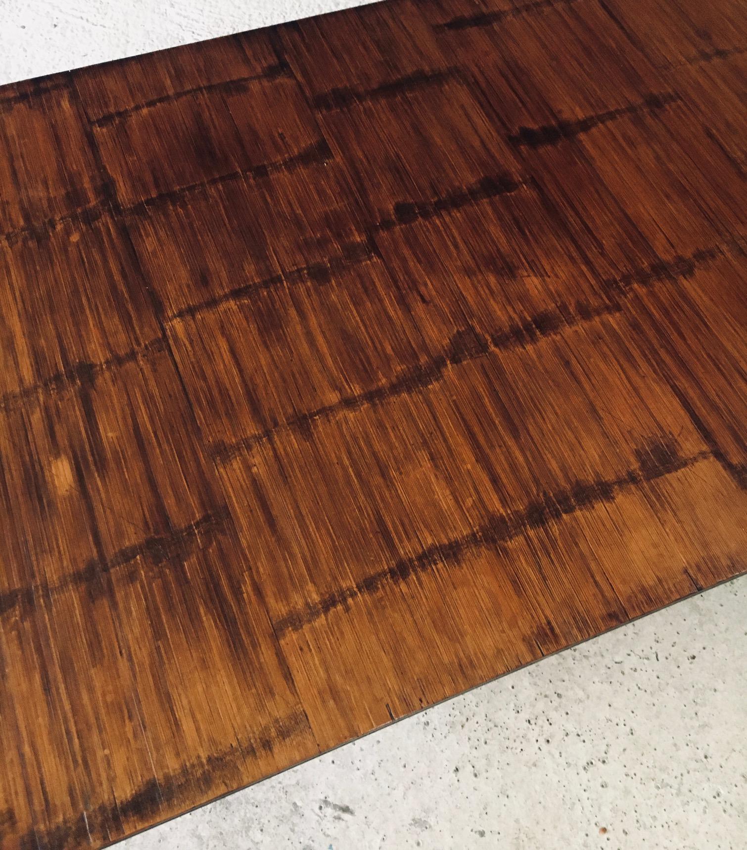 Tavolino da caffè di design postmoderno in bambù di Axel Vervoordt, Belgio anni '80 8