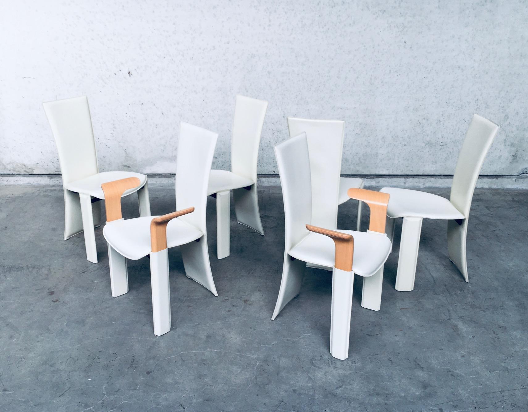 Post-Modern Postmodern Design Dining Chair set by Pietro Costantini, Italy 1980's For Sale