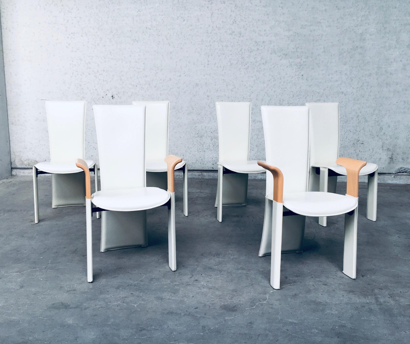 Italian Postmodern Design Dining Chair set by Pietro Costantini, Italy 1980's For Sale