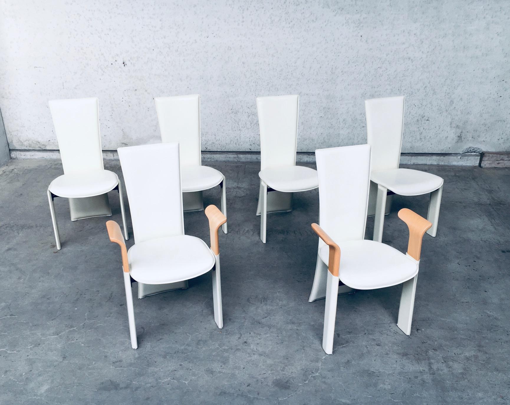 Late 20th Century Postmodern Design Dining Chair set by Pietro Costantini, Italy 1980's For Sale