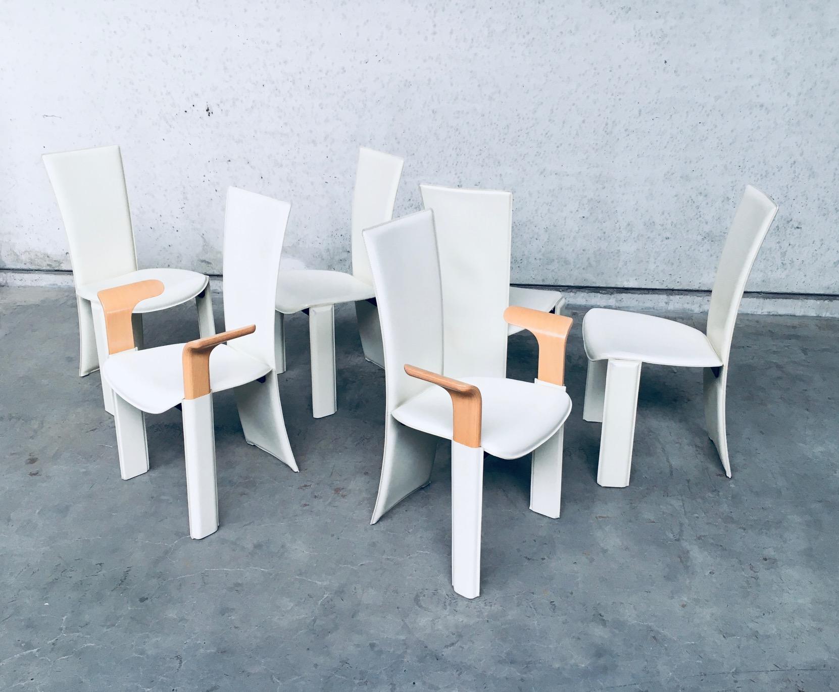 Postmodern Design Dining Chair set by Pietro Costantini, Italy 1980's For Sale 2