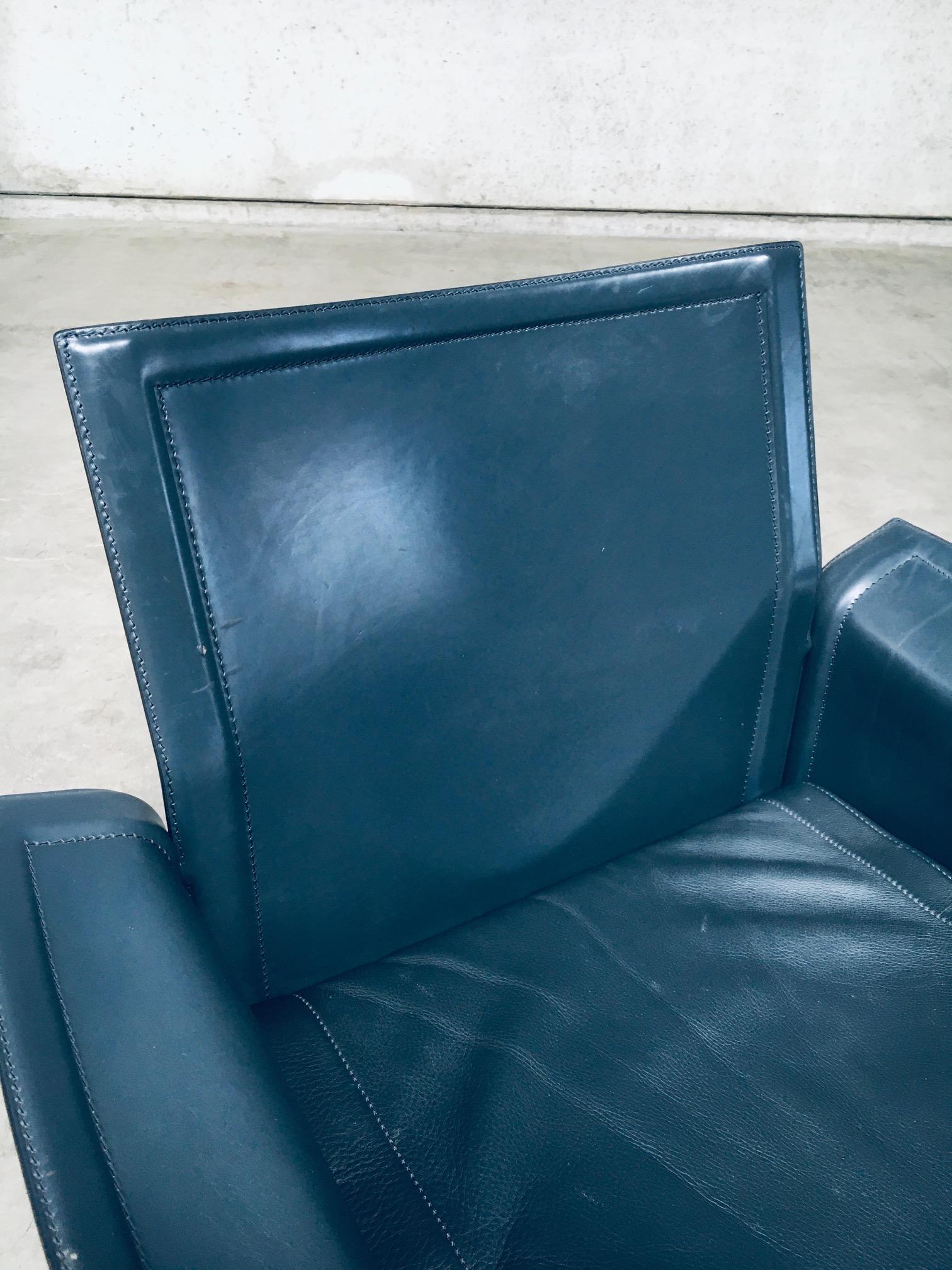 Postmodern Design KORIUM KM1 Leather Armchair by Tito Agnoli for Matteo Grassi For Sale 4