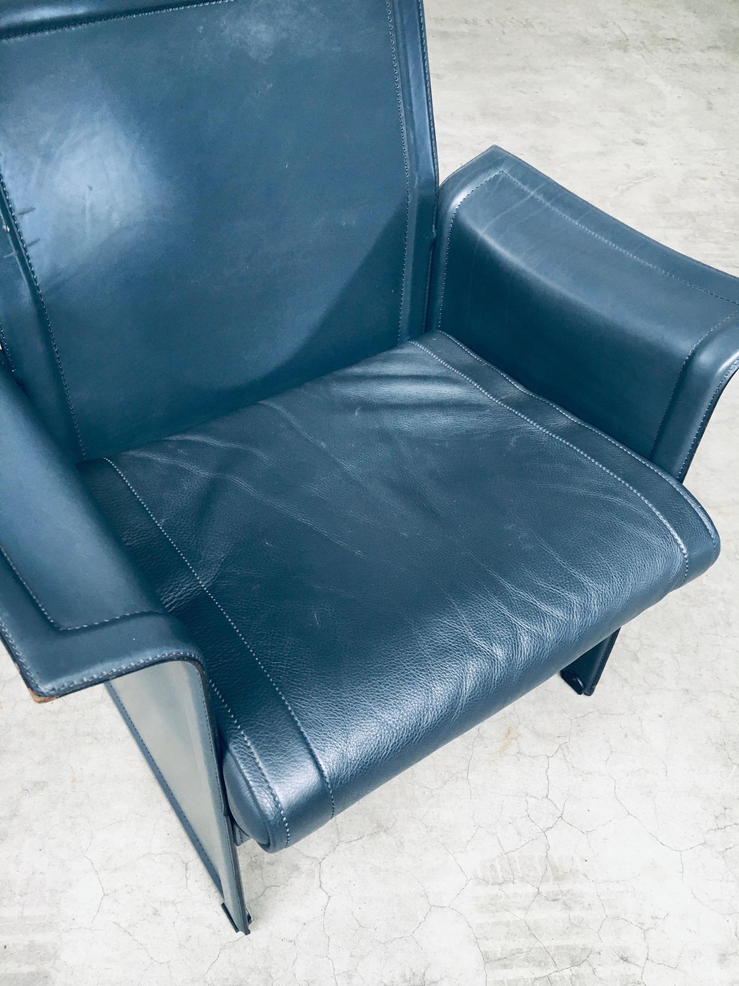 Postmodern Design KORIUM KM1 Leather Armchair by Tito Agnoli for Matteo Grassi For Sale 5