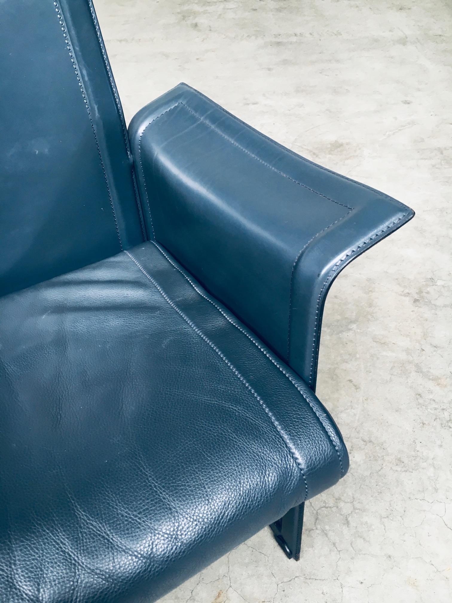 Postmodern Design KORIUM KM1 Leather Armchair by Tito Agnoli for Matteo Grassi For Sale 7
