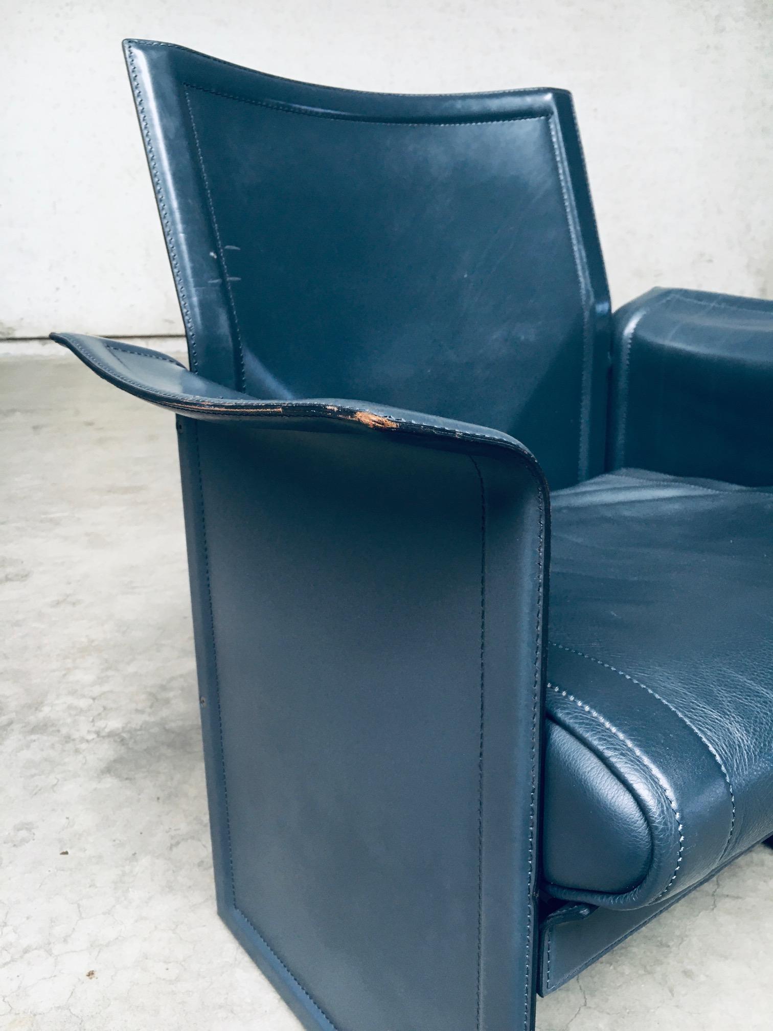 Postmodern Design KORIUM KM1 Leather Armchair by Tito Agnoli for Matteo Grassi For Sale 8