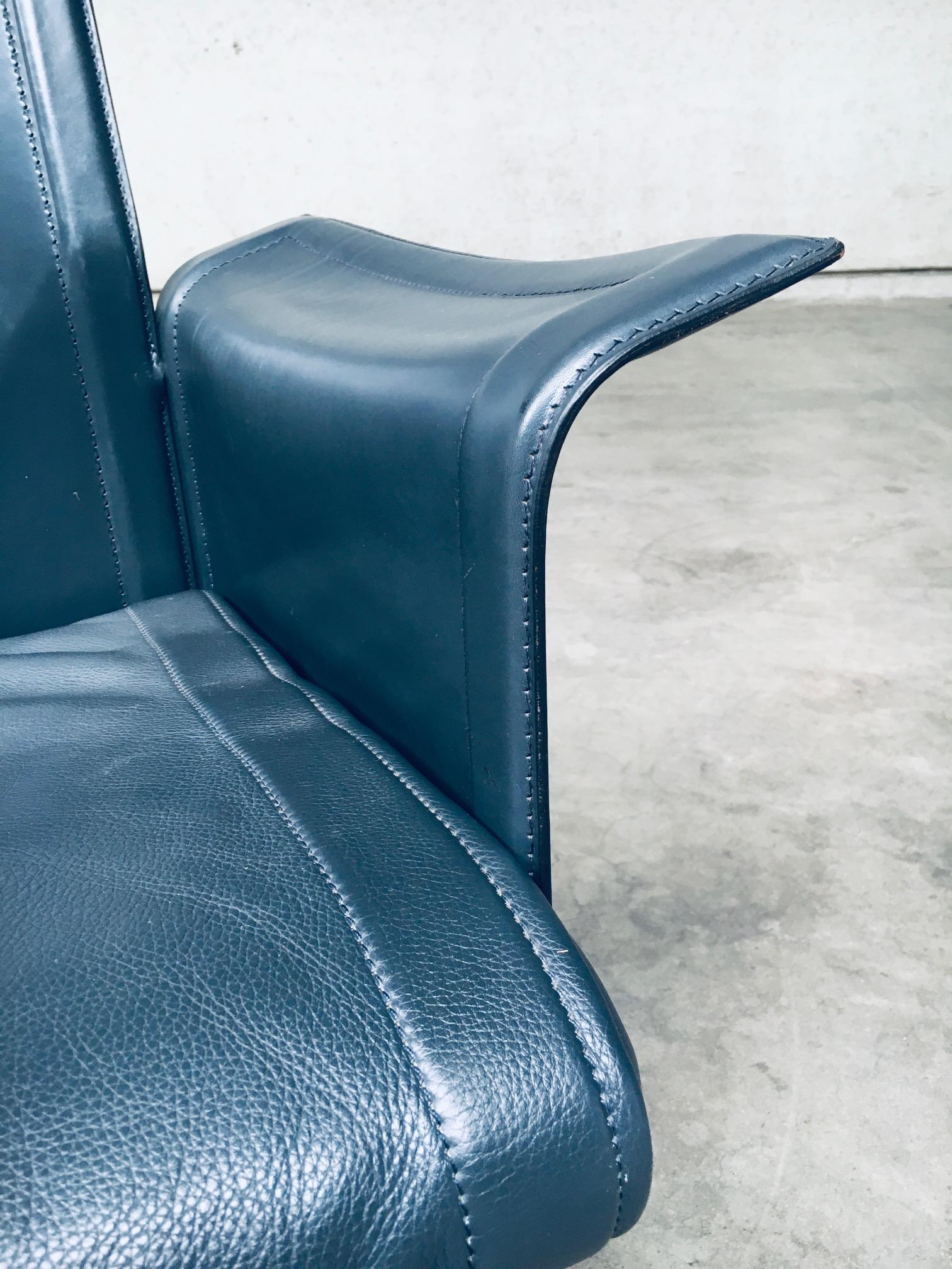 Postmodern Design KORIUM KM1 Leather Armchair by Tito Agnoli for Matteo Grassi For Sale 9