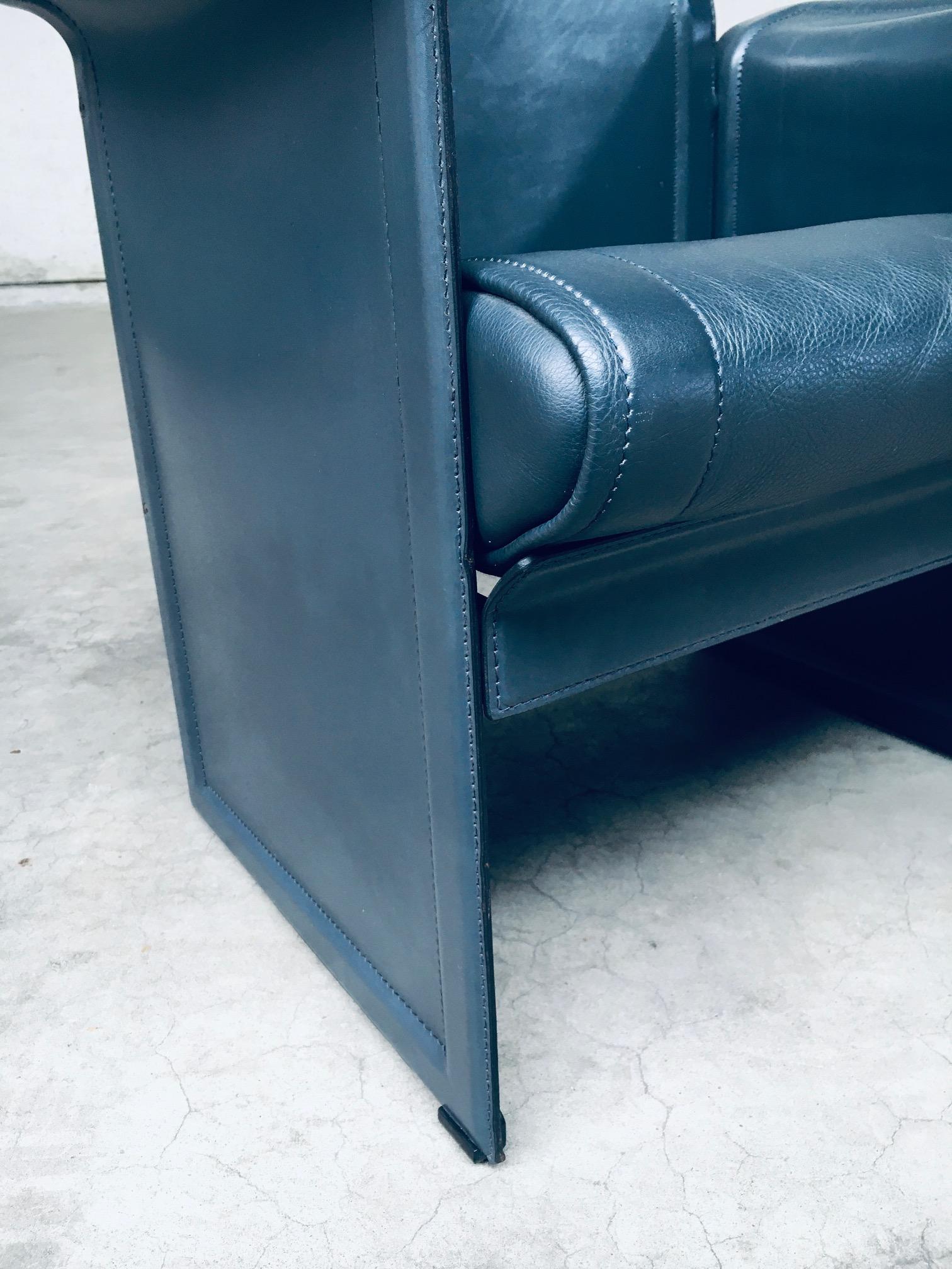 Postmodern Design KORIUM KM1 Leather Armchair by Tito Agnoli for Matteo Grassi For Sale 10