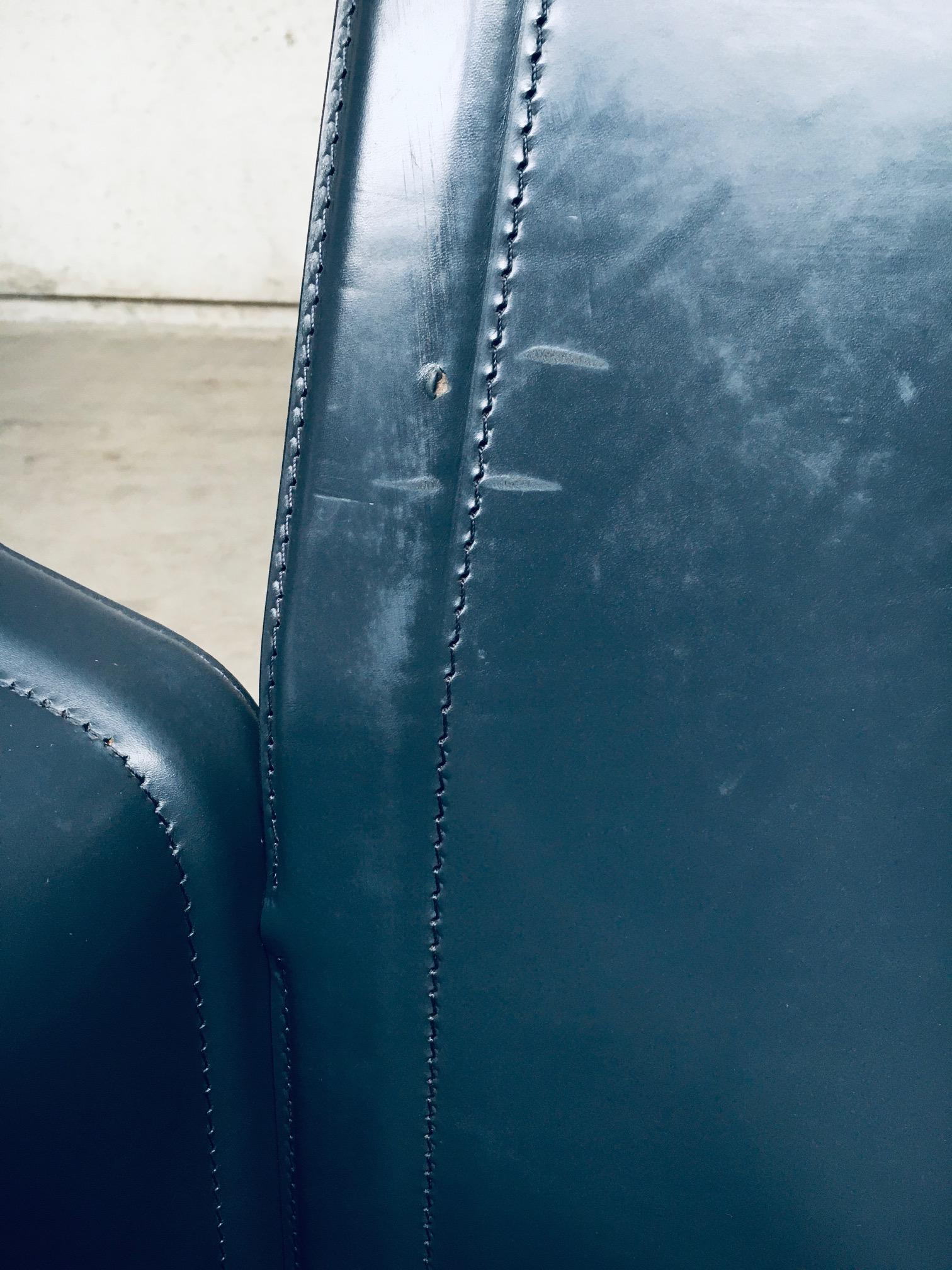 Postmodern Design KORIUM KM1 Leather Armchair by Tito Agnoli for Matteo Grassi For Sale 12