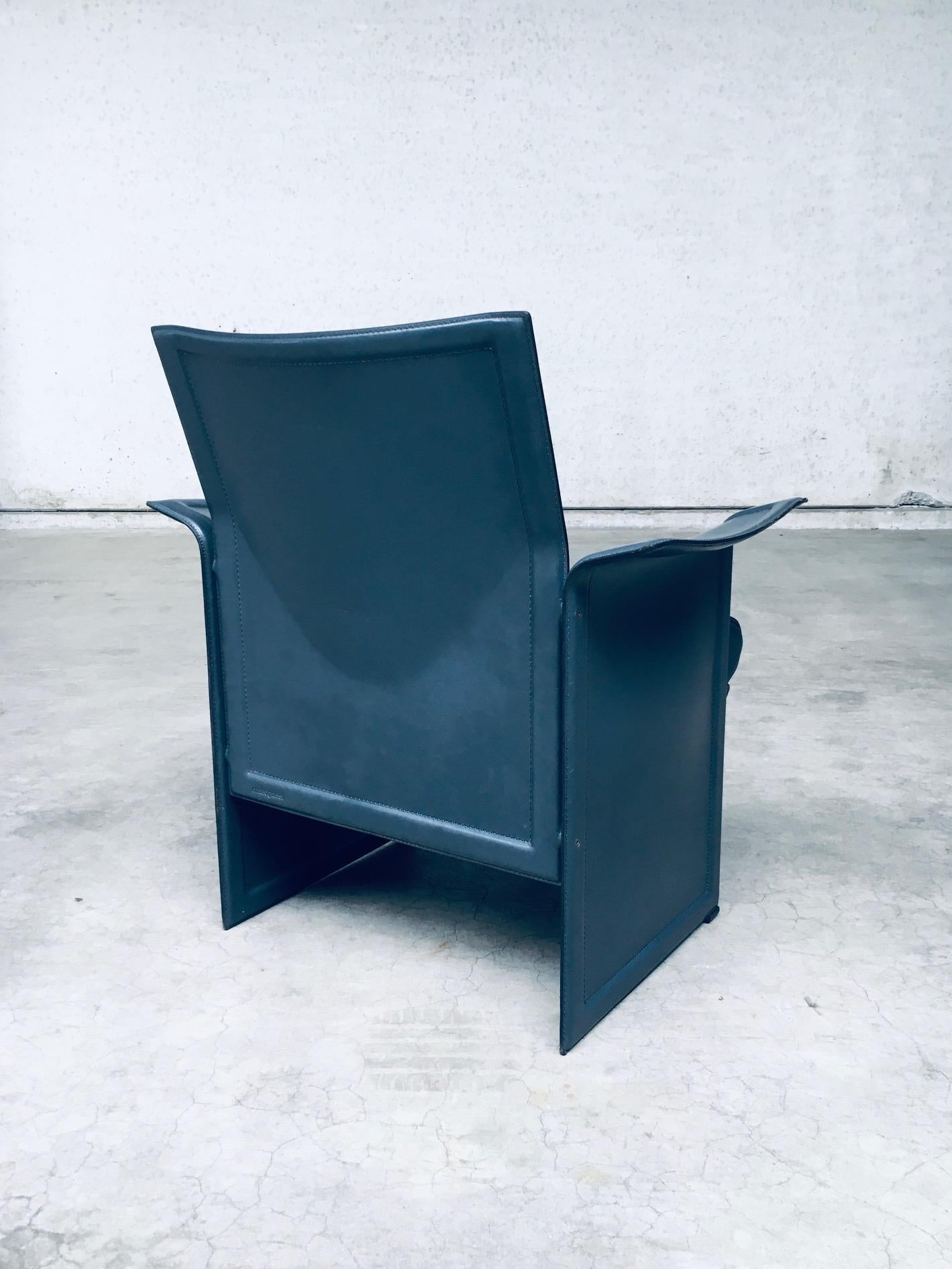 Postmodern Design KORIUM KM1 Leather Armchair by Tito Agnoli for Matteo Grassi For Sale 2