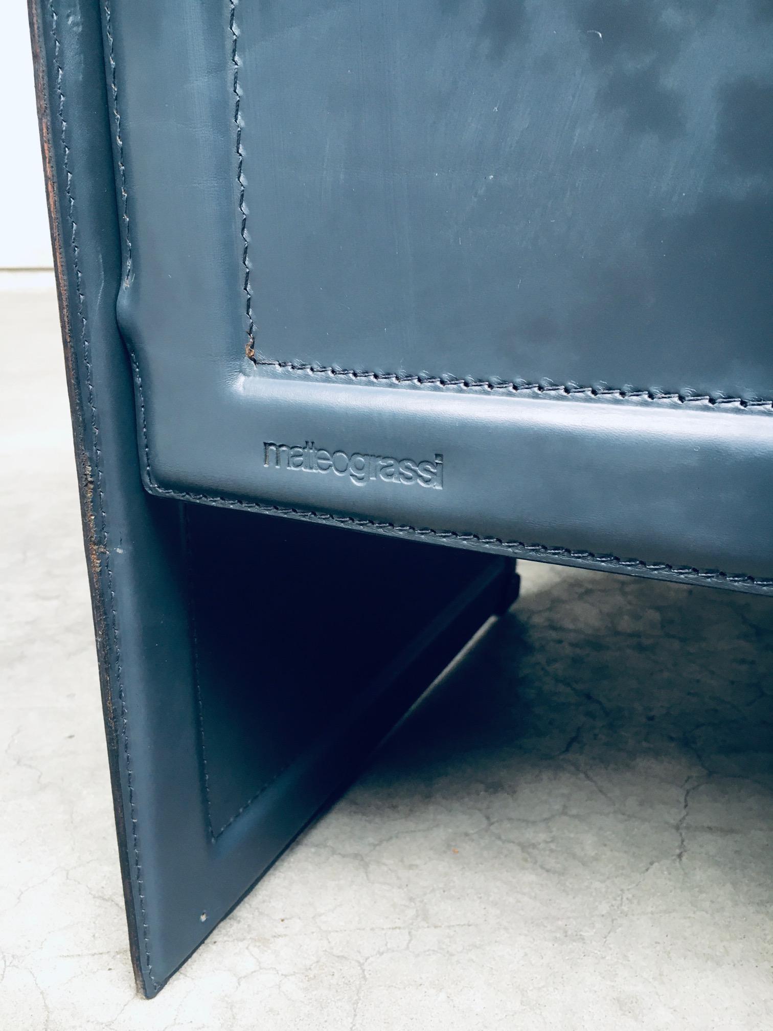 Postmodern Design KORIUM KM1 Leather Armchair by Tito Agnoli for Matteo Grassi For Sale 3