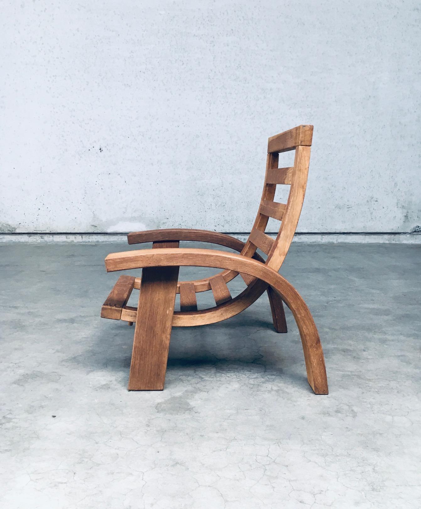Postmodern Design Oak Adjustable Lounge Chair 4