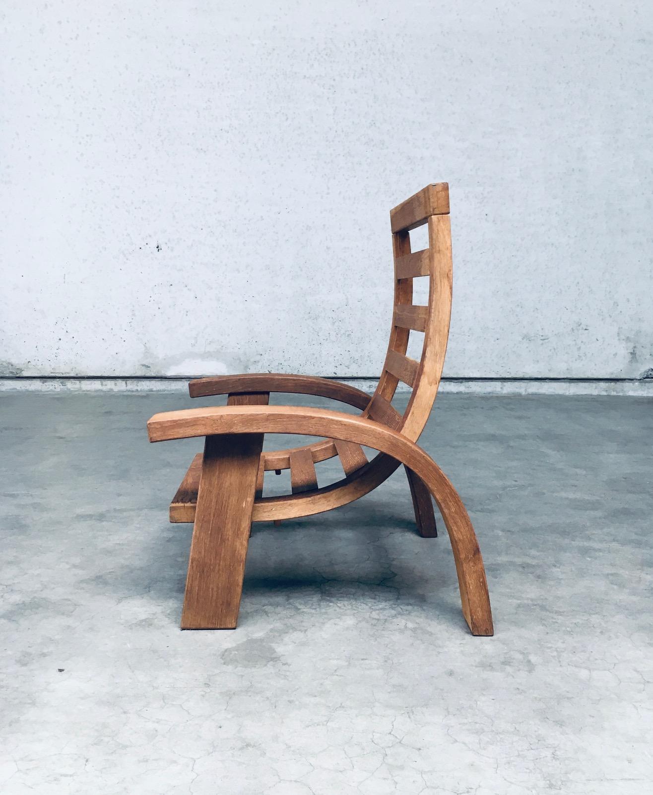 Postmodern Design Oak Adjustable Lounge Chair 5