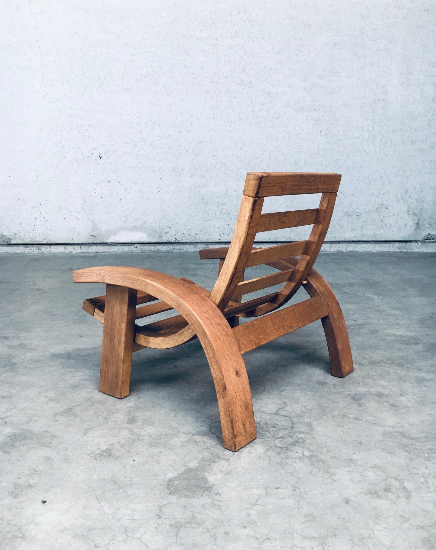 Postmodern Design Oak Adjustable Lounge Chair 7