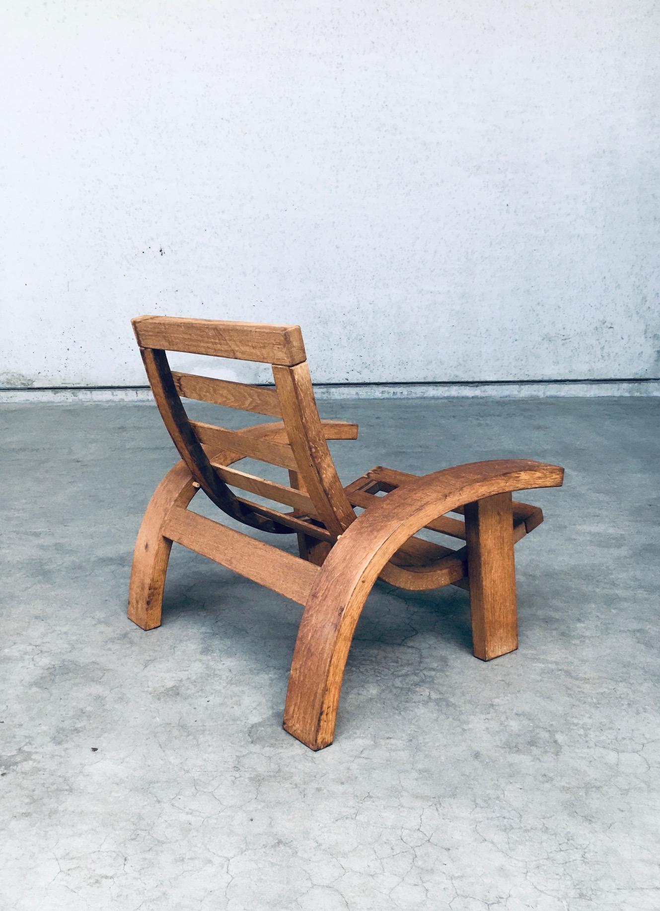 Postmodern Design Oak Adjustable Lounge Chair 8
