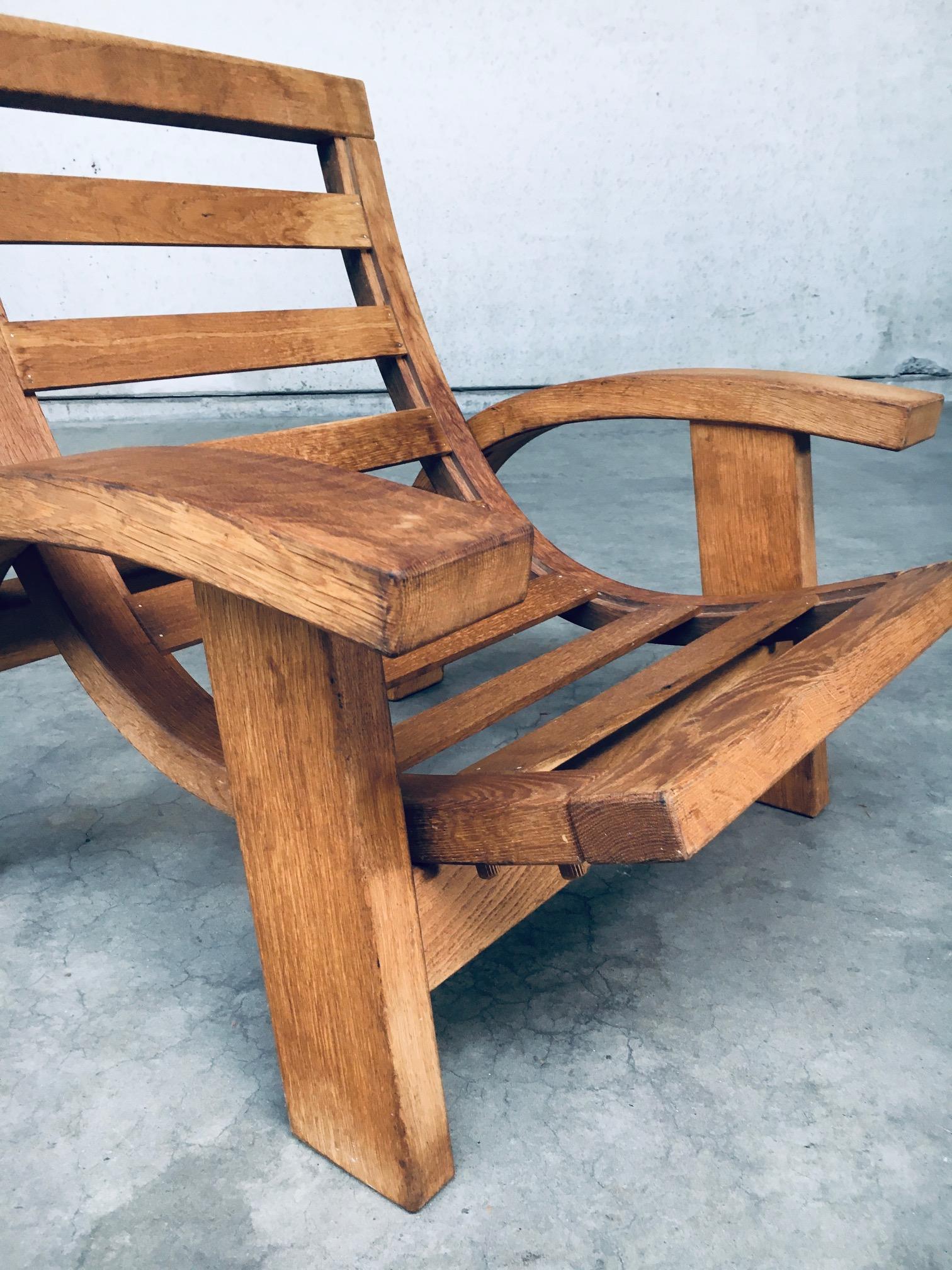 Postmodern Design Oak Adjustable Lounge Chair 11