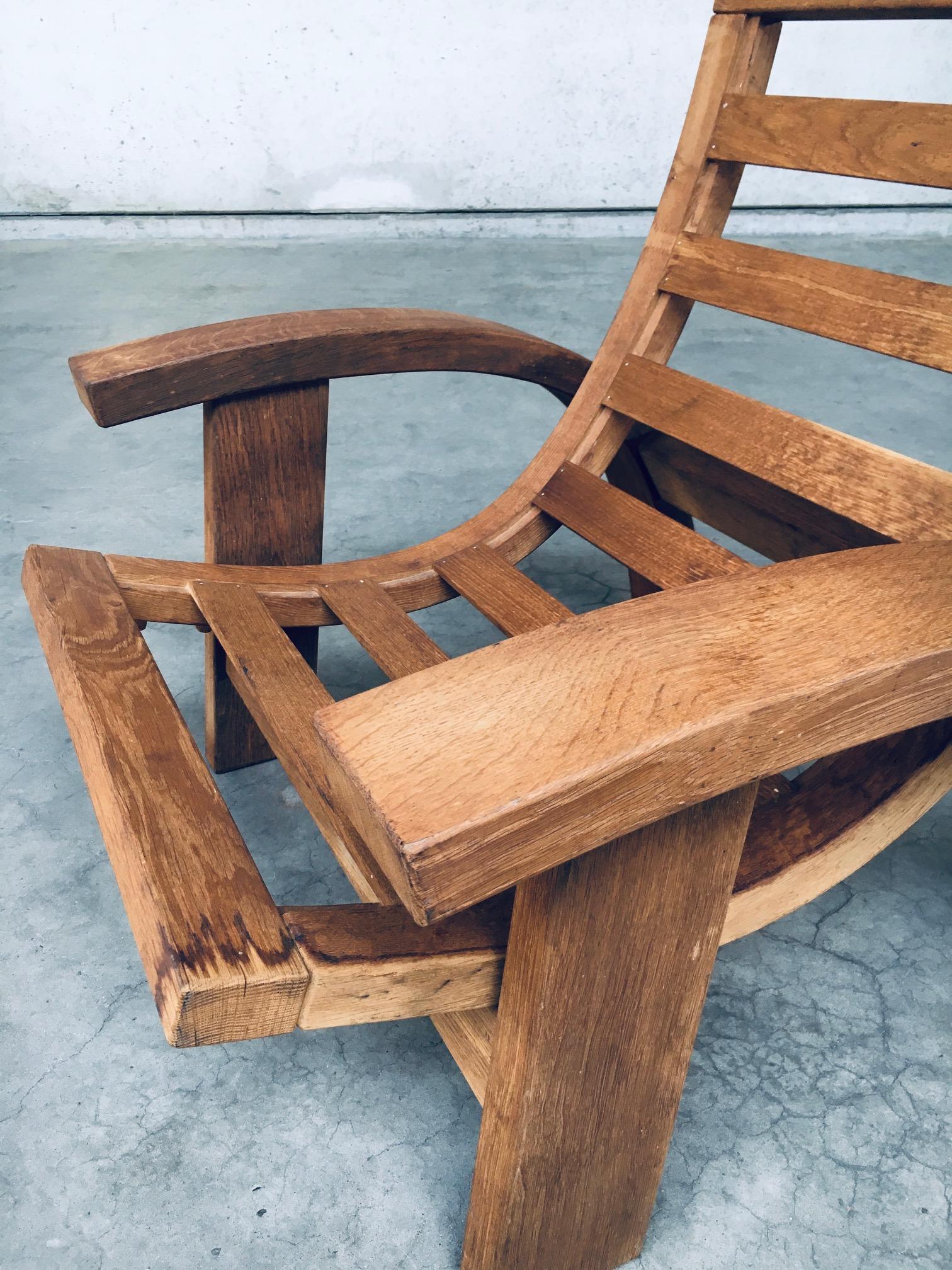 Postmodern Design Oak Adjustable Lounge Chair 12