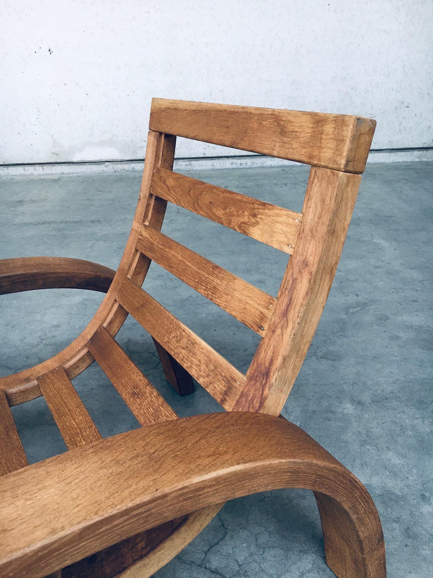 Postmodern Design Oak Adjustable Lounge Chair 13
