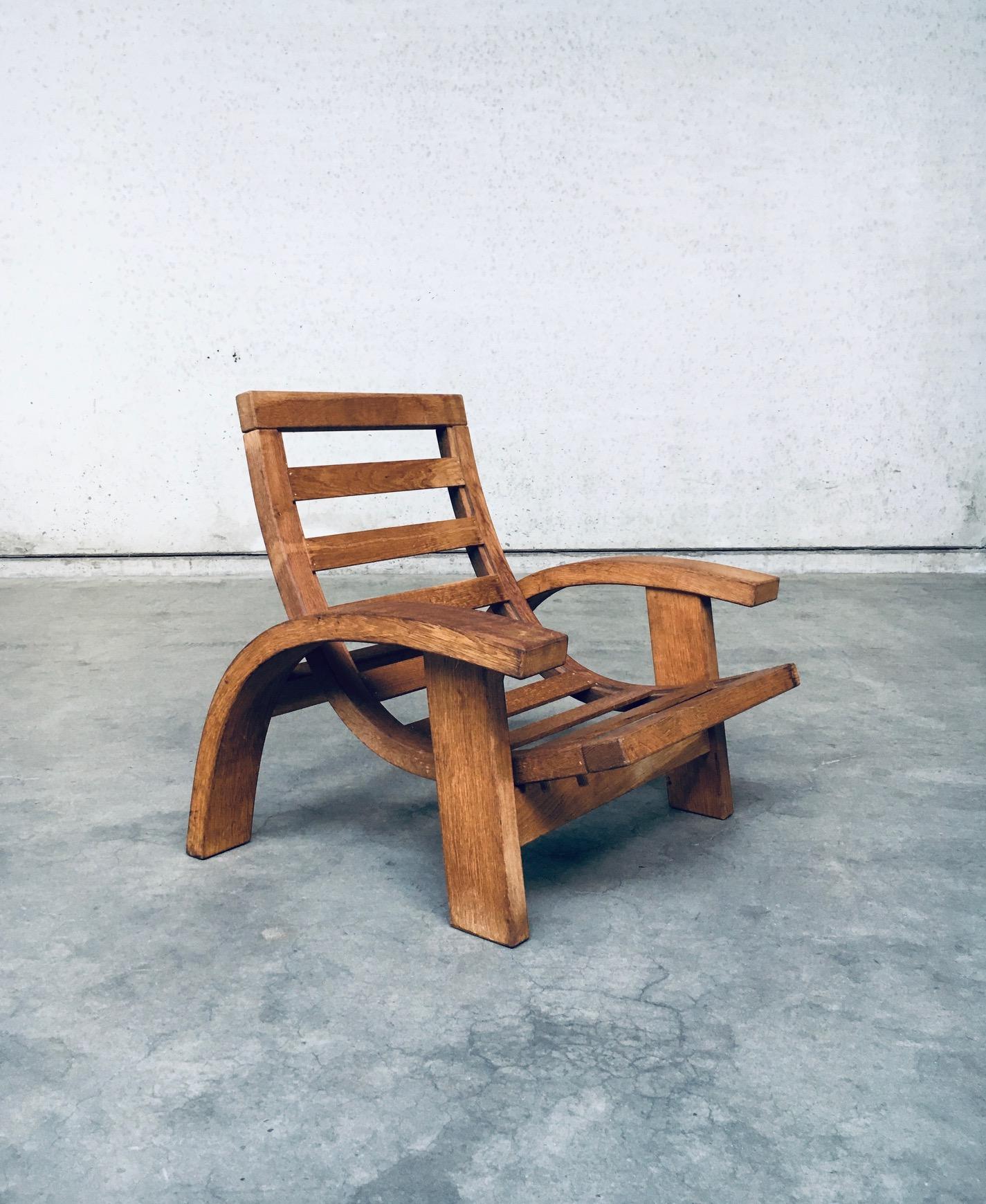 Post-Modern Postmodern Design Oak Adjustable Lounge Chair