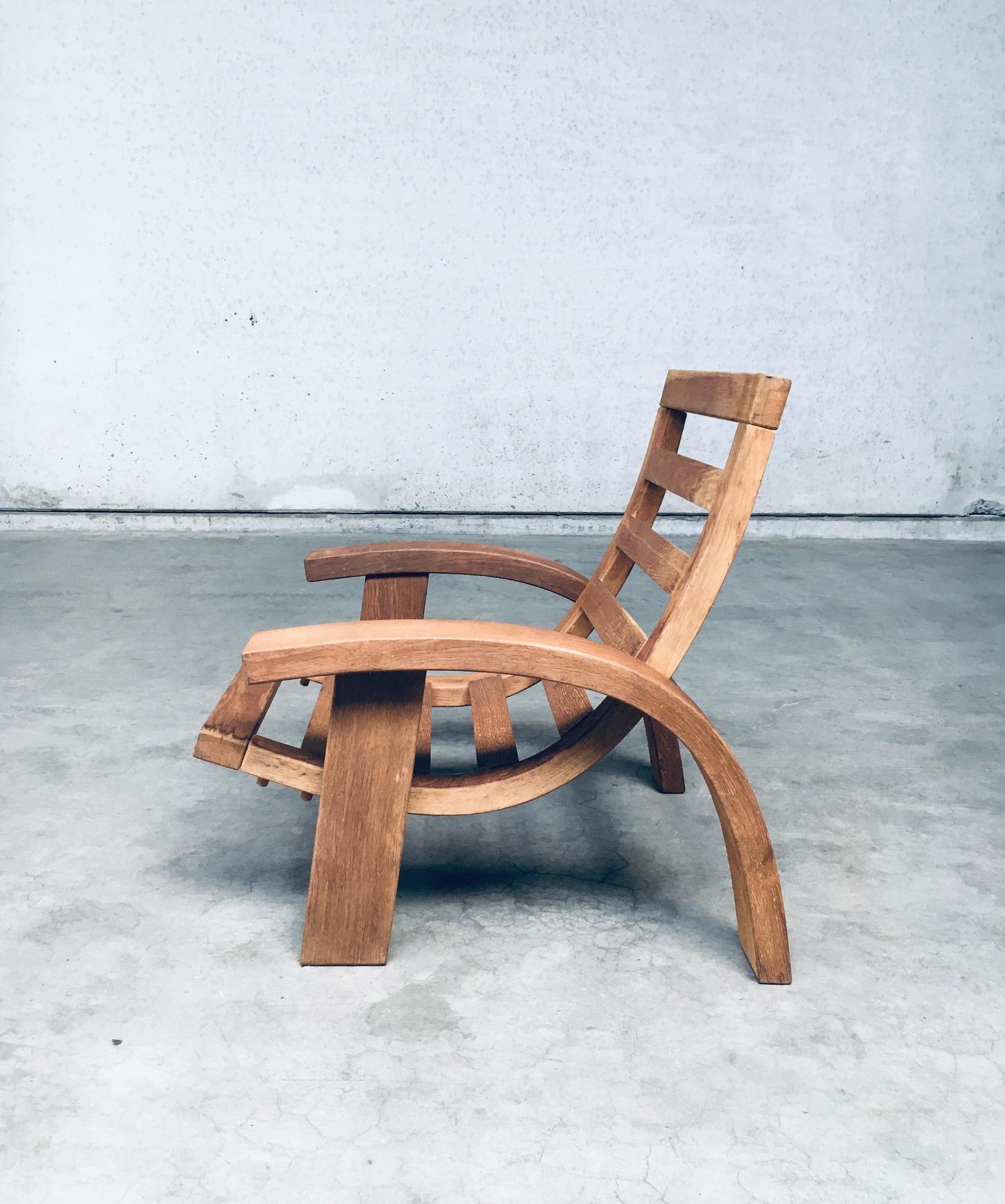 Postmodern Design Oak Adjustable Lounge Chair 2