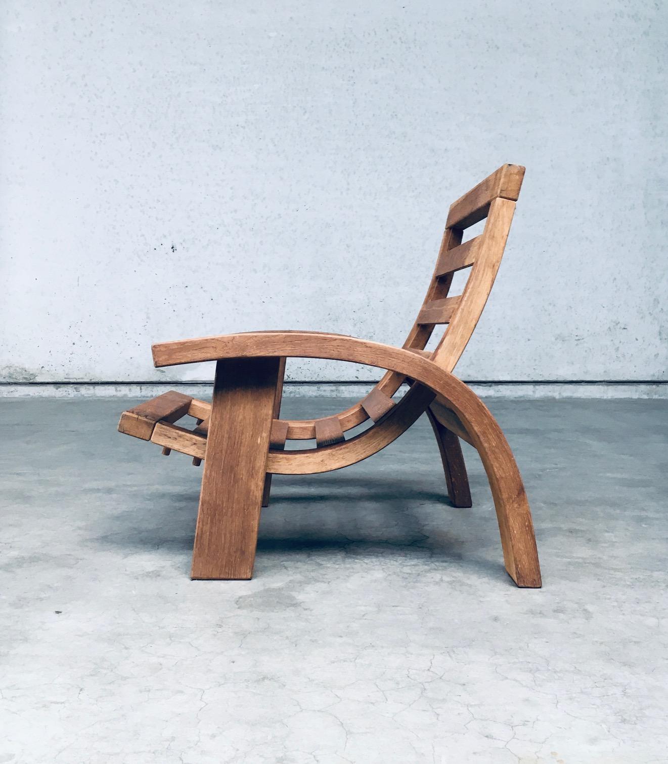 Postmodern Design Oak Adjustable Lounge Chair 3