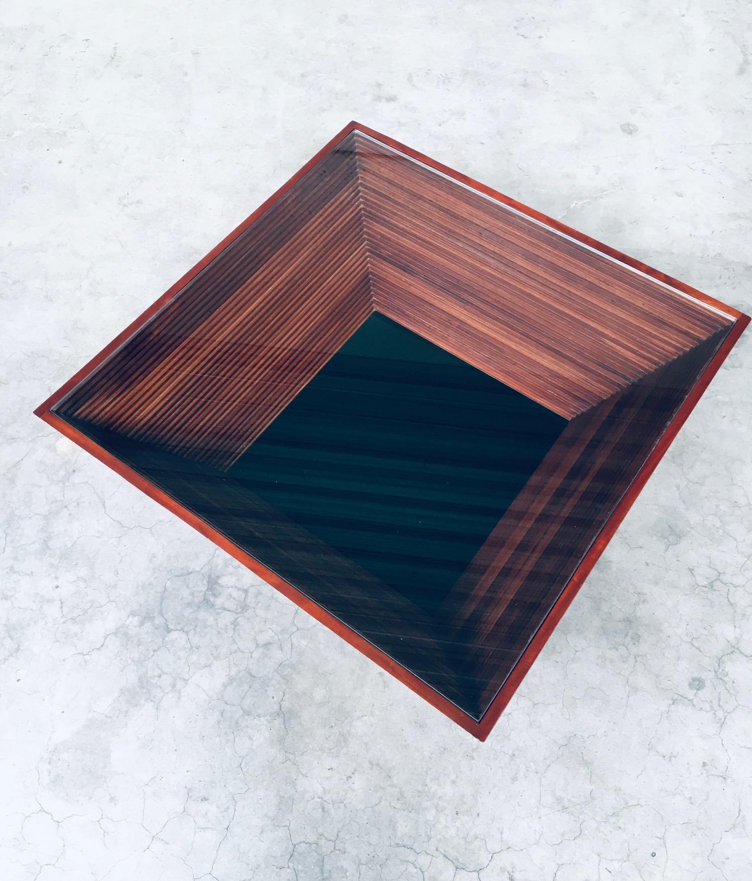 Belgian Postmodern Design Reverse Pyramid Coffee Table For Sale