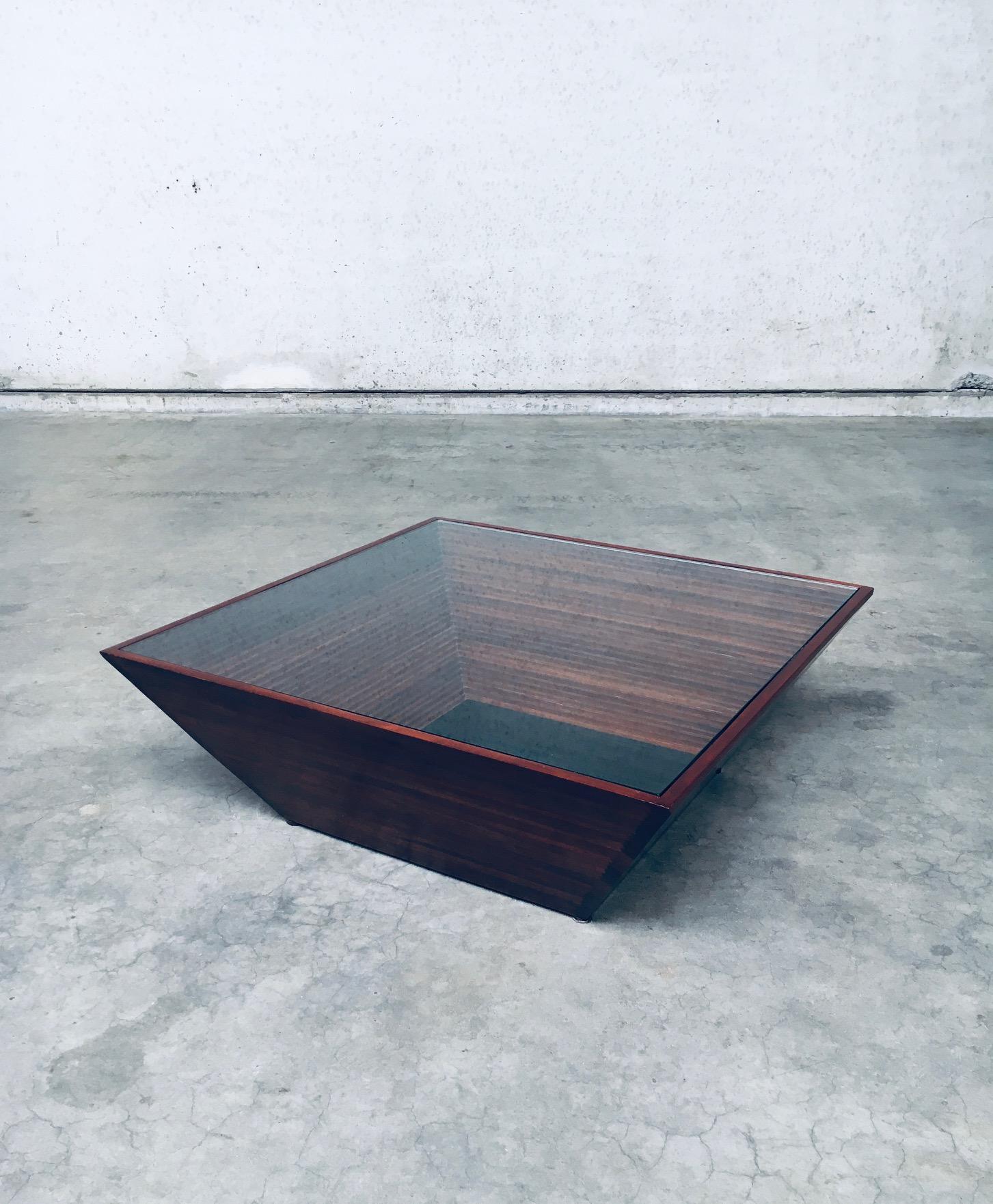 Late 20th Century Postmodern Design Reverse Pyramid Coffee Table For Sale