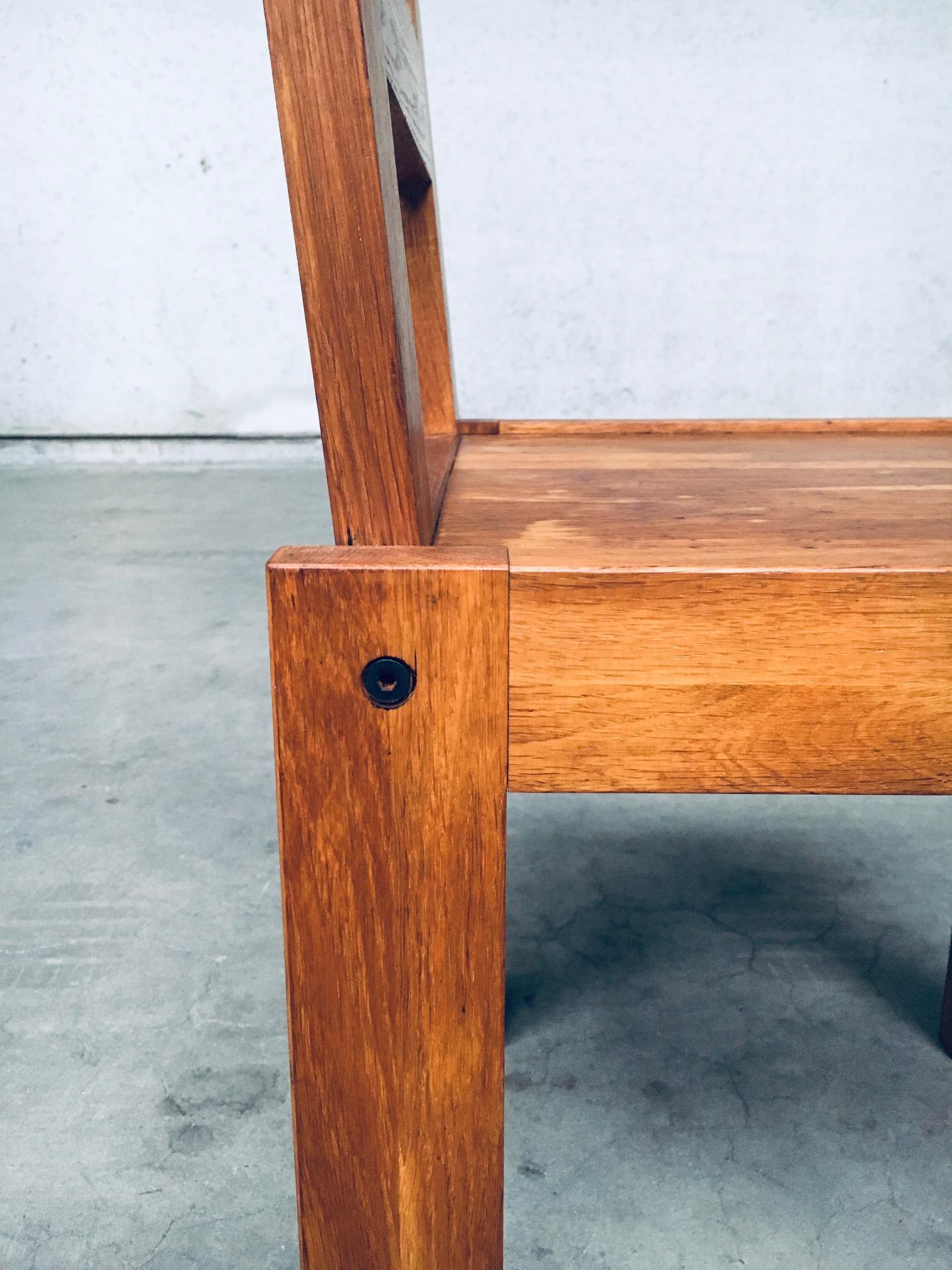 Postmodern Design Teak Side Chair, France 1990's For Sale 10