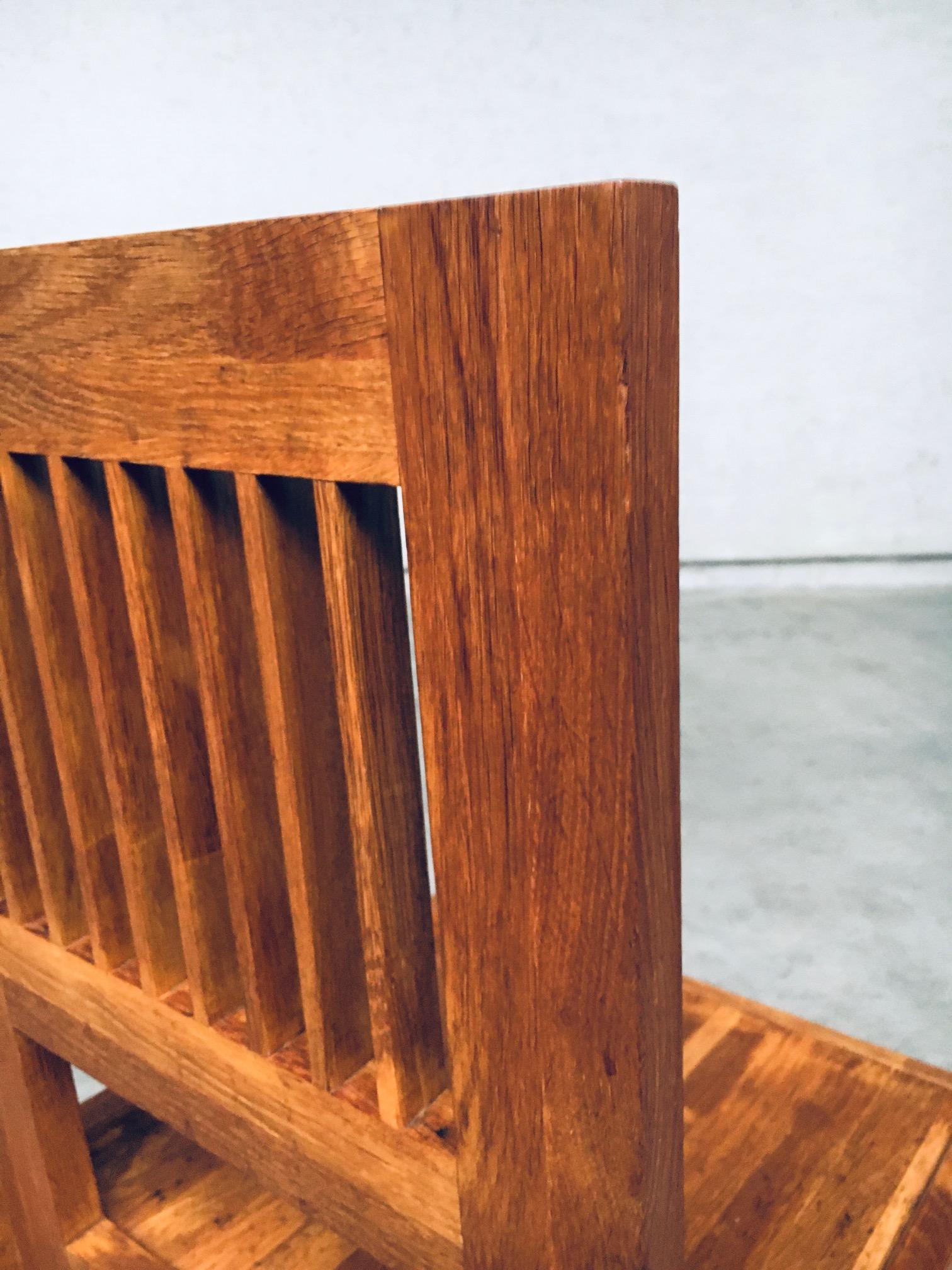 Postmodern Design Teak Side Chair, France 1990's For Sale 12