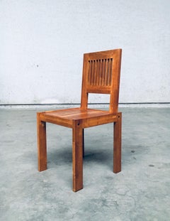 Postmodern Design Teak Side Chair, France 1990's
