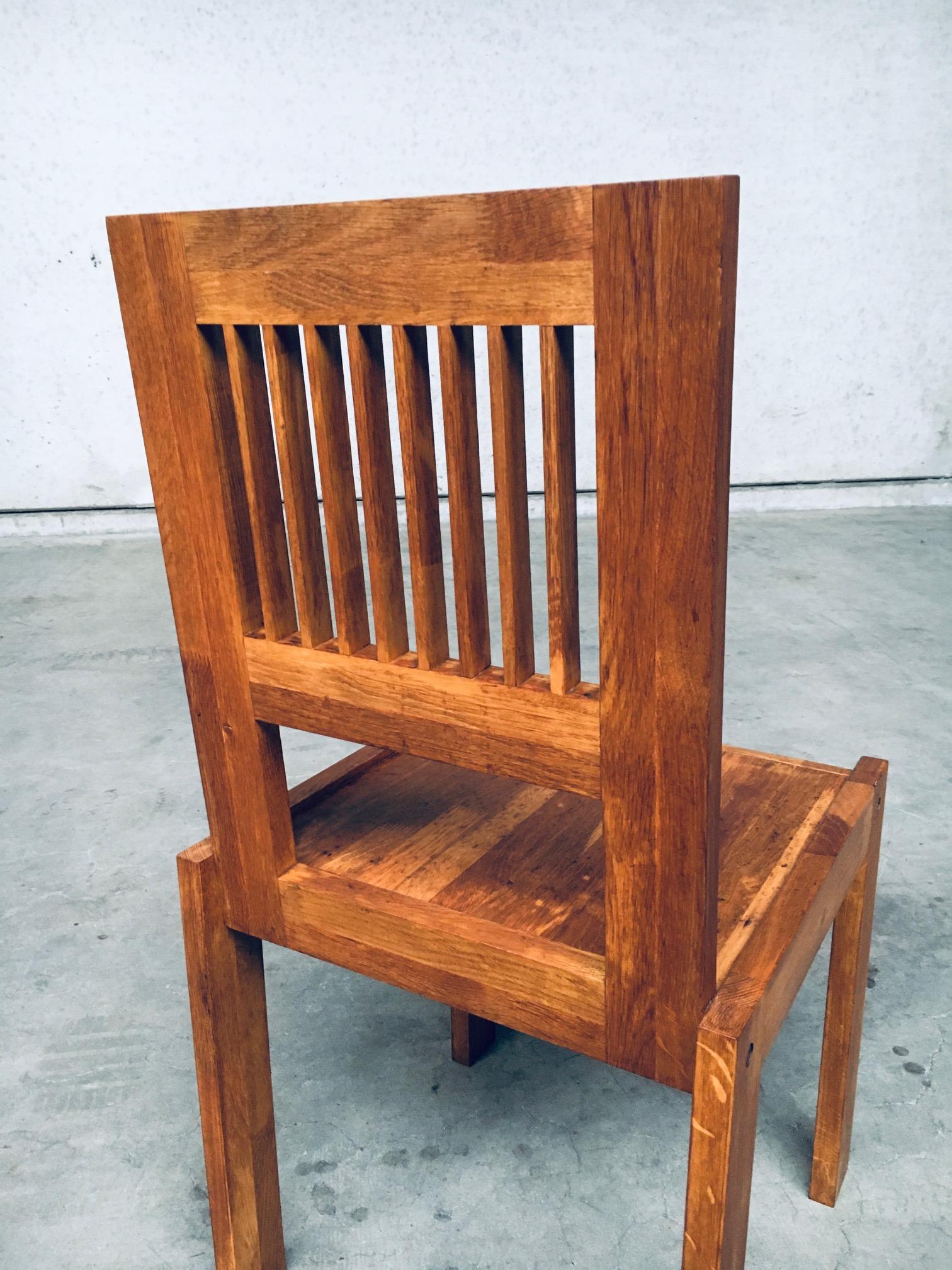 Postmodern Design Teak Side Chair, France 1990's For Sale 14