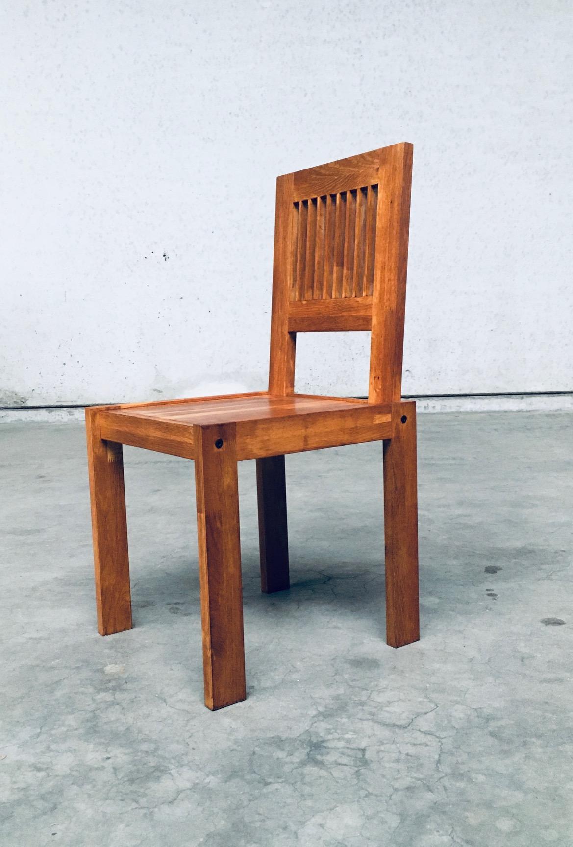 Post-Modern Postmodern Design Teak Side Chair, France 1990's For Sale