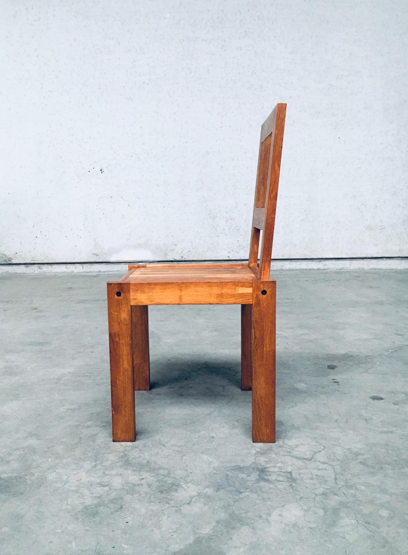 Postmodern Design Teak Side Chair, France 1990's In Good Condition For Sale In Oud-Turnhout, VAN