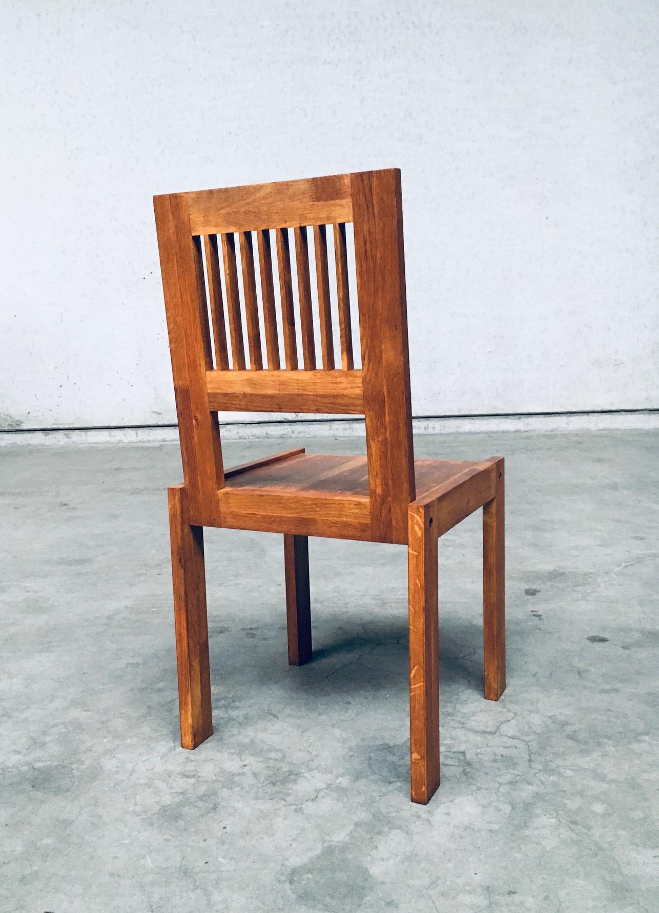 Postmodern Design Teak Side Chair, France 1990's For Sale 1