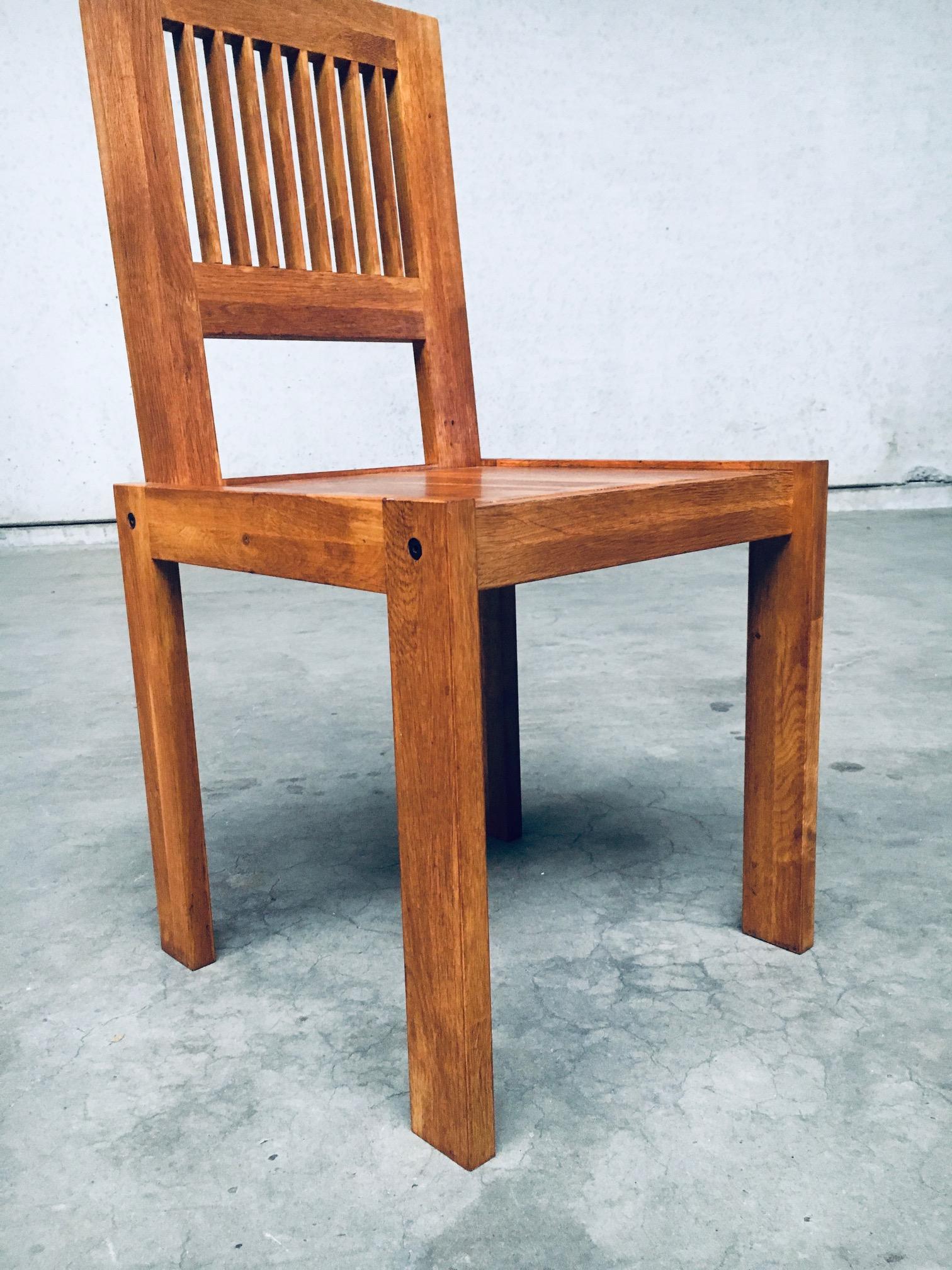 Postmodern Design Teak Side Chair, France 1990's For Sale 3