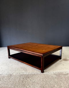 Postmodern Design Two Tier Bamboo Top Coffee Table by Axel Vervoordt