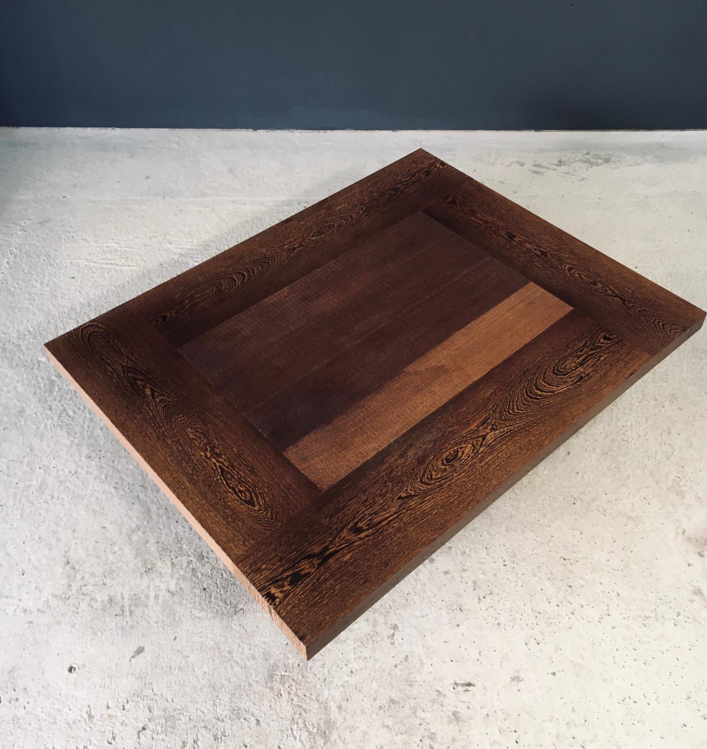 Chêne Table basse design postmoderne XL Wengé en vente