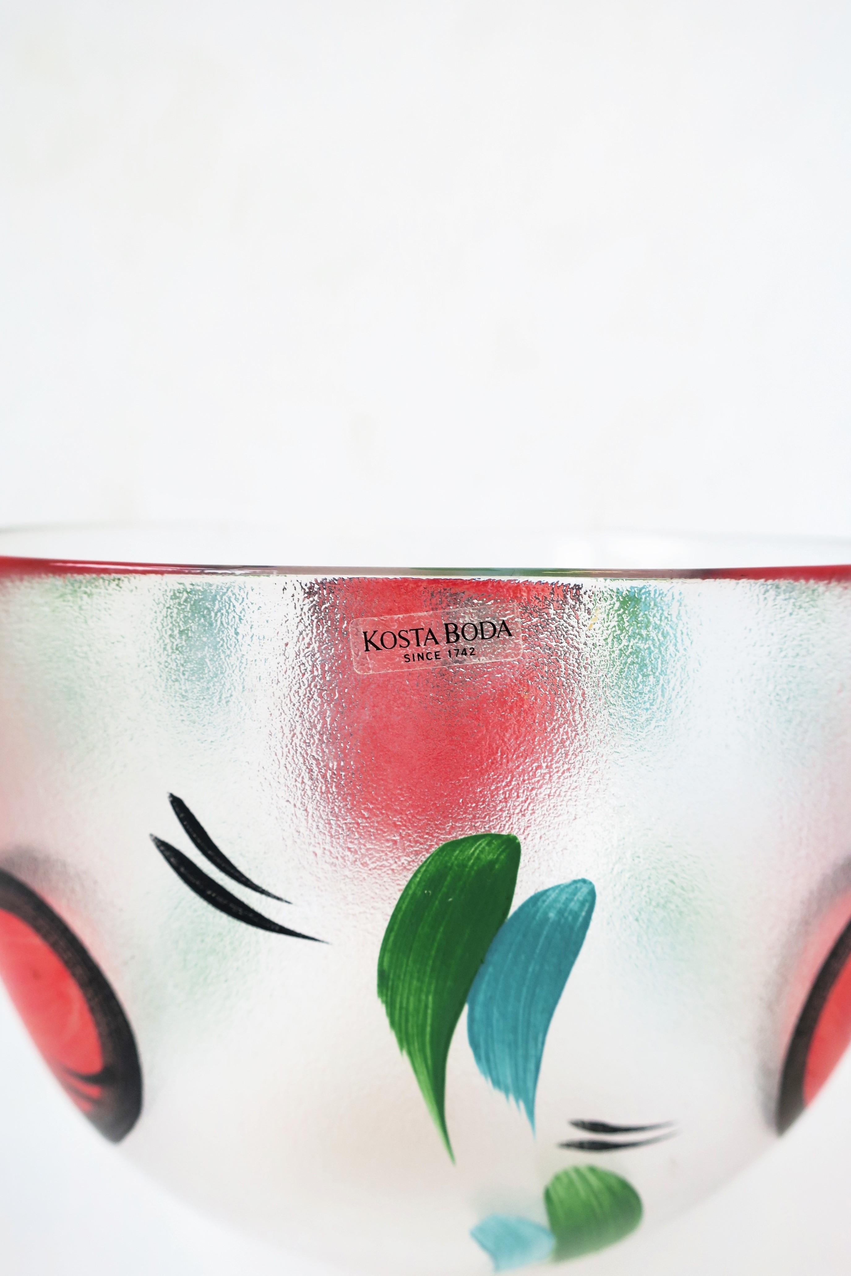 Postmodern Designer Bowl Hearts by Artist Ulrica Hydman-Vallien for Kosta Boda 1