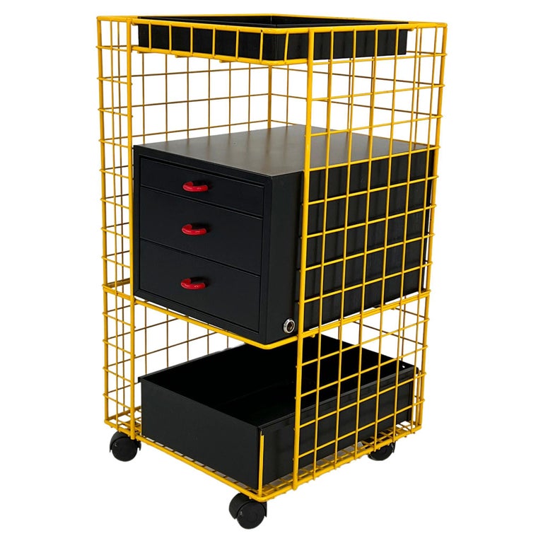 Postmodern Desk Storage on Wheels, 1980s For Sale at 1stDibs