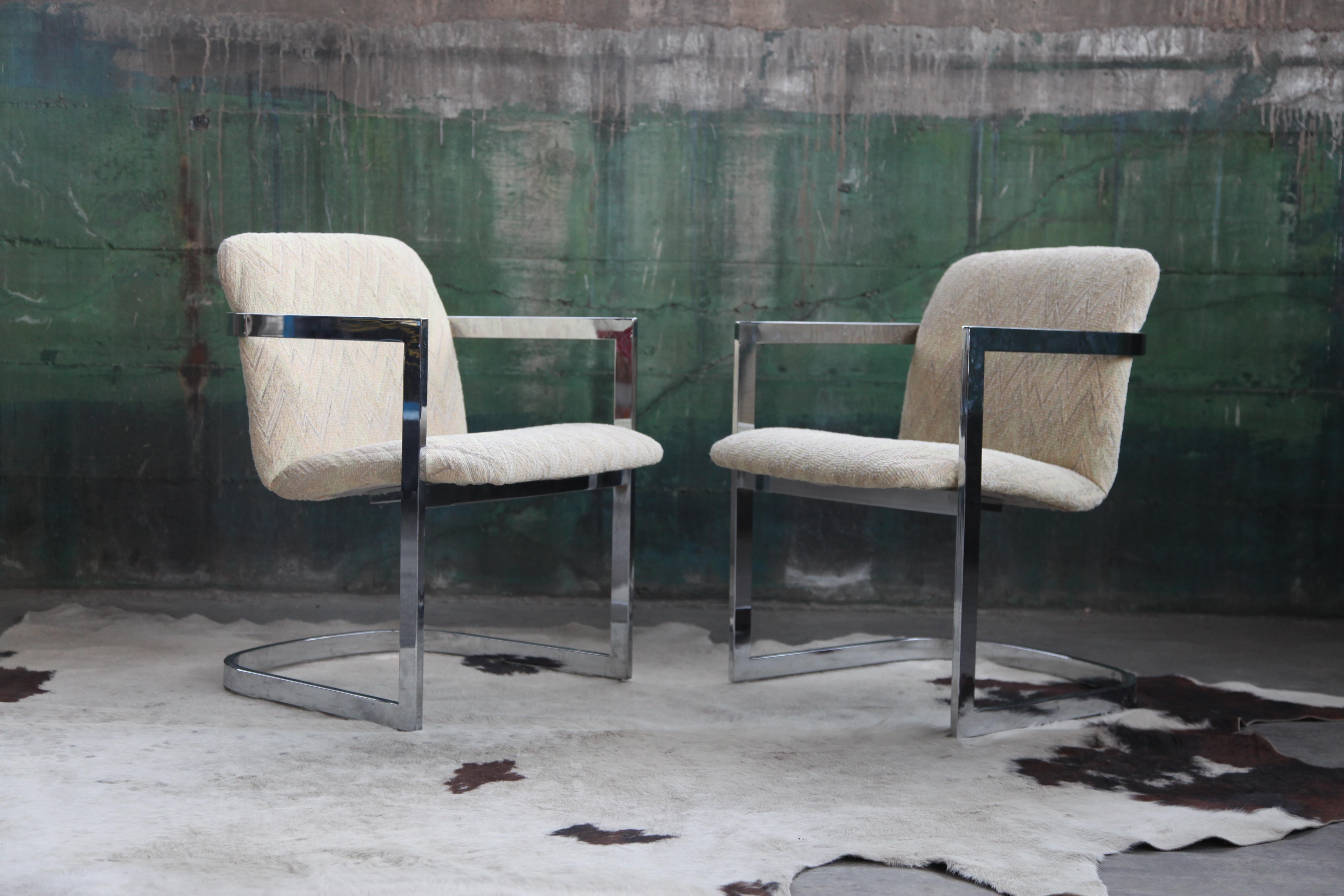 Mid-Century Modern Postmodern Dia Chrome Cantilever Chair, 1970s For Sale