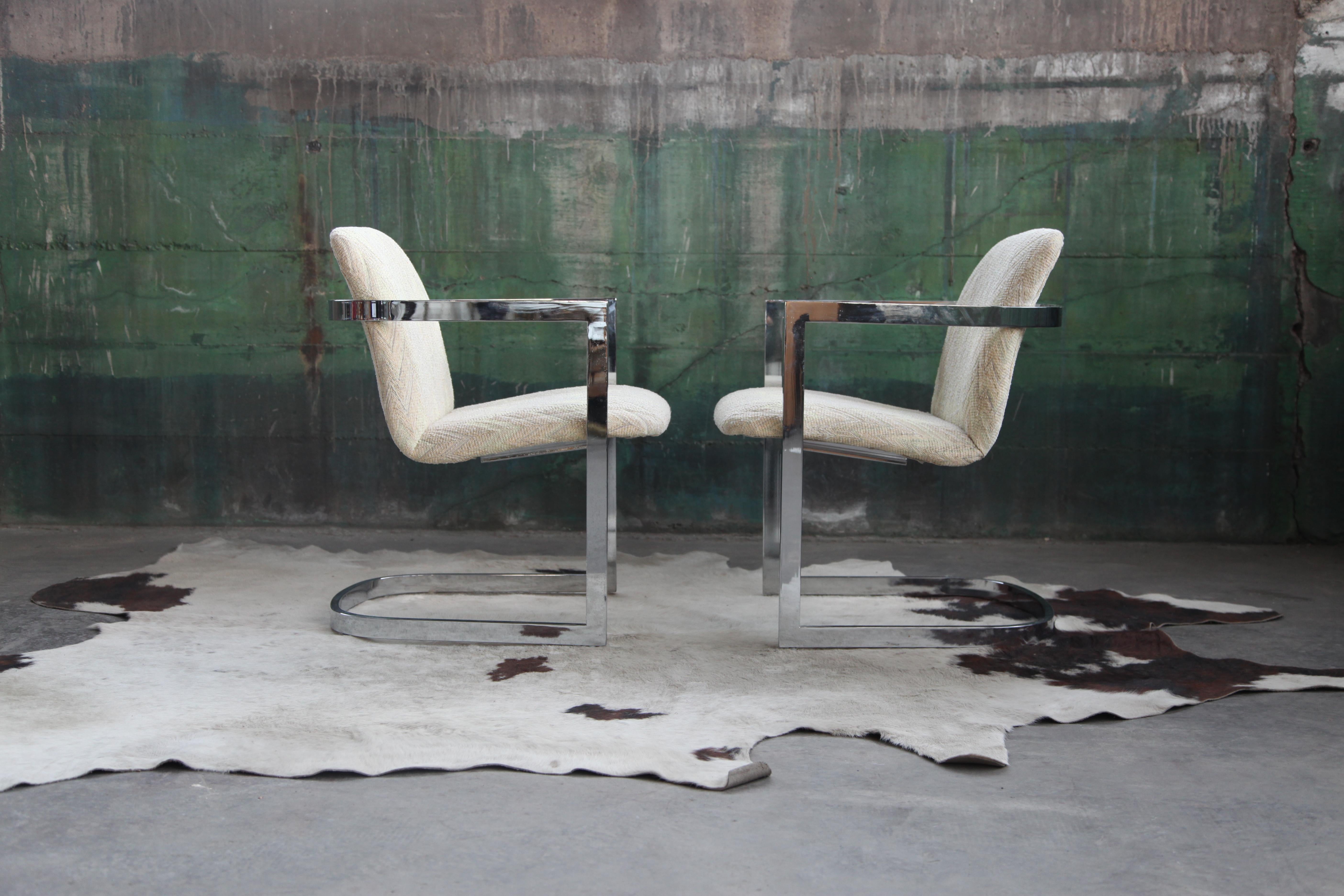 Postmodern Dia Chrome Cantilever Chair, 1970s In Good Condition For Sale In Basel, BS