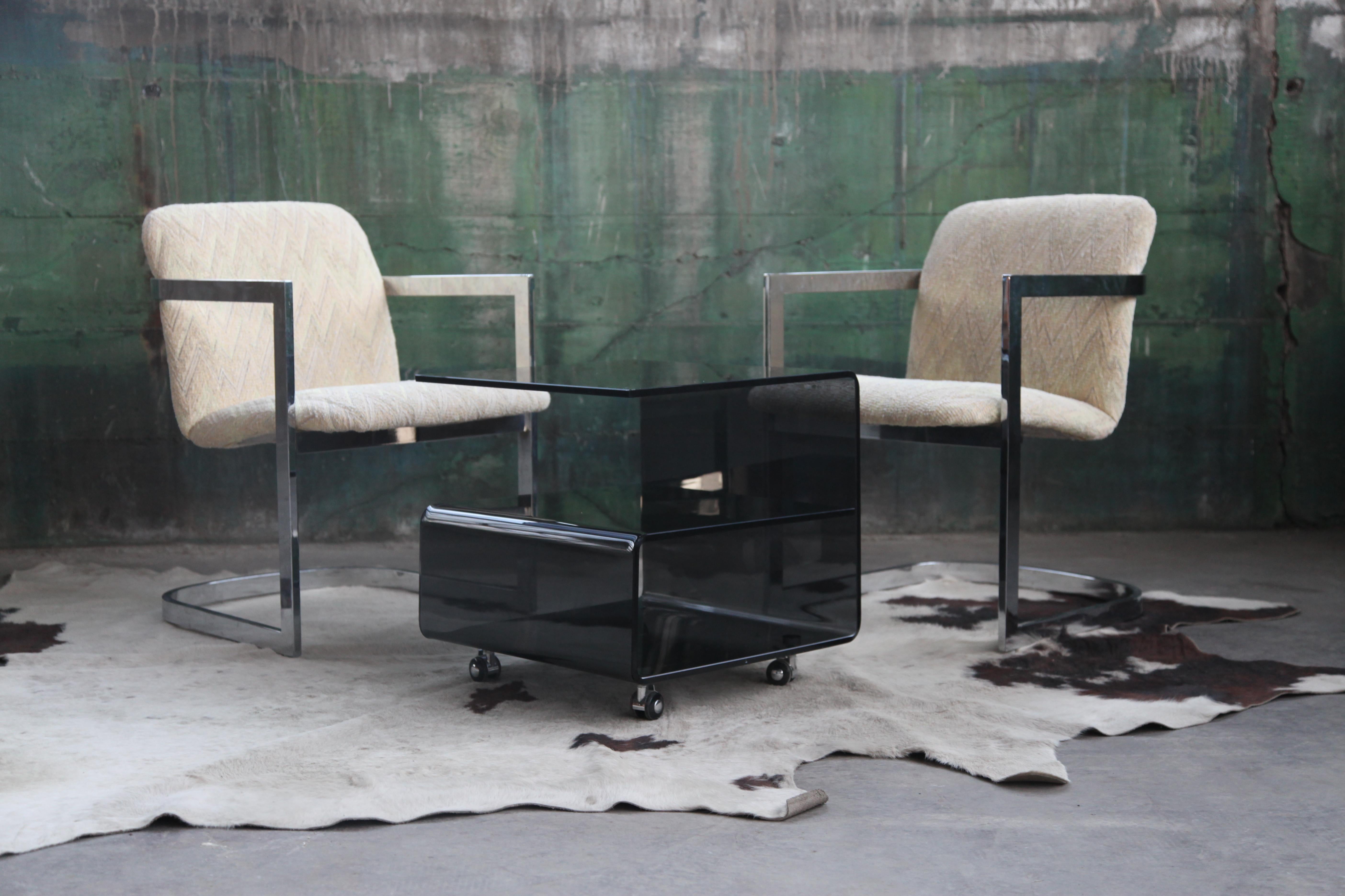 Chaise en porte-à-faux chromée postmoderne DIA, 1970 en vente 3