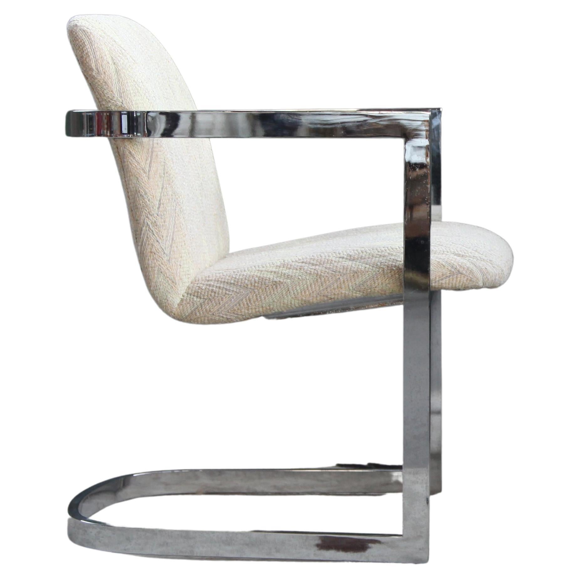 Chaise en porte-à-faux chromée postmoderne DIA, 1970 en vente