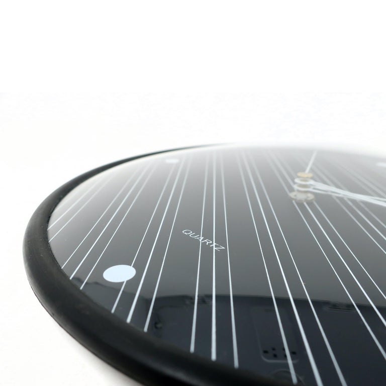 Postmodern Diagonal Pin Stripe Wall Clock by Baker Hart and Stuart For ...