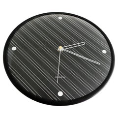 Vintage Postmodern Diagonal Pin Stripe Wall Clock by Baker Hart & Stuart