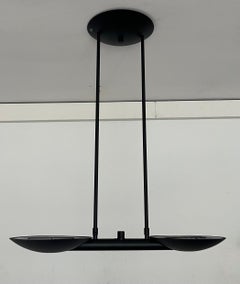 Postmodern Dimmable Black Chandelier by Leonardo Marelli for Estiluz, 1980s